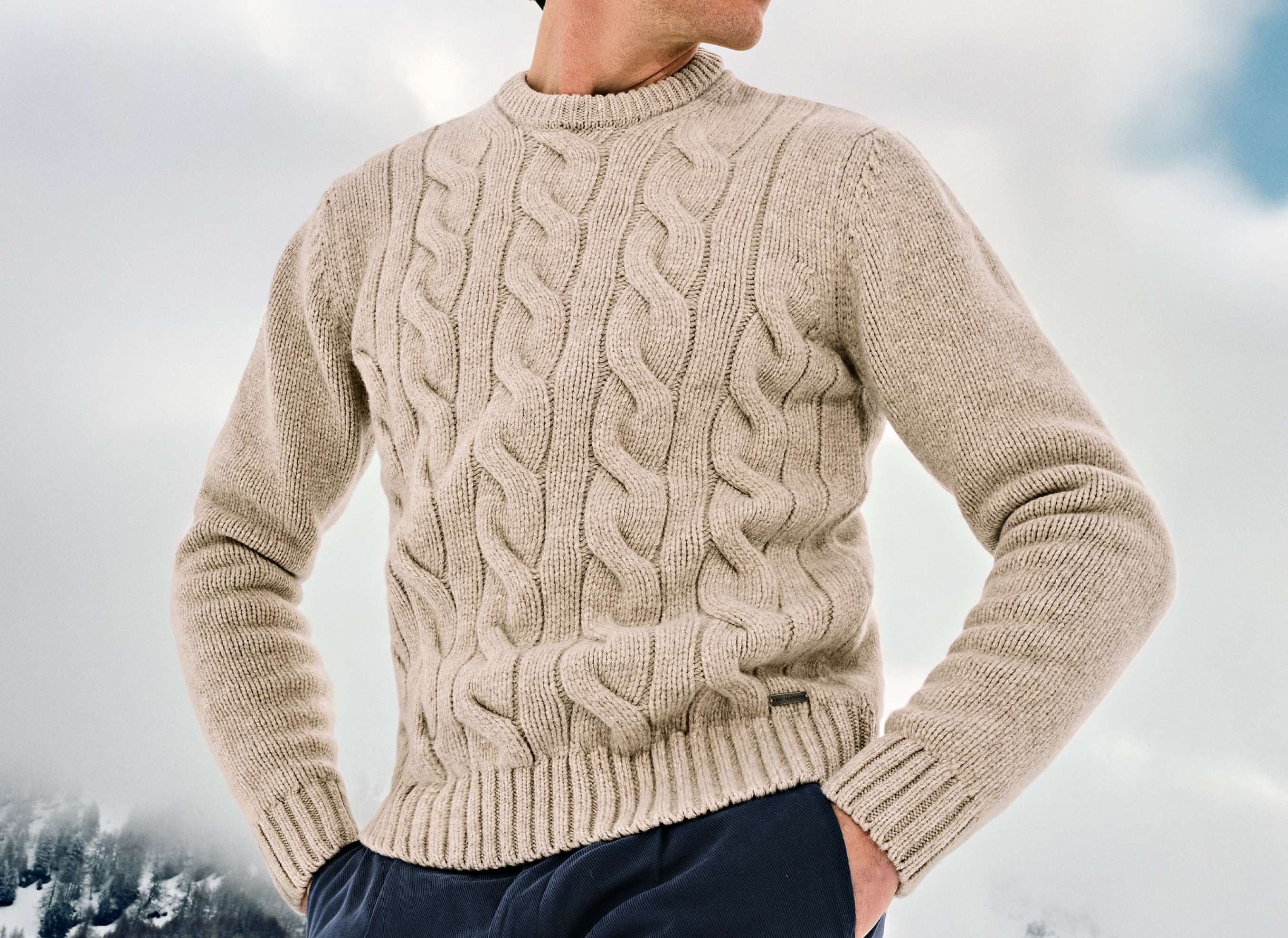 Hisir Heren Kabel Gebreide Truien Winter Casual Ronde Hals Dikke Warme Lange Mouw Trui Trui Tops voor Mannen UK, M Hisir Heren Kabel Gebreide Truien Winter Casual Ronde Hals Dikke Warme Lange Mouw Trui Trui Tops voor Mannen UK, M