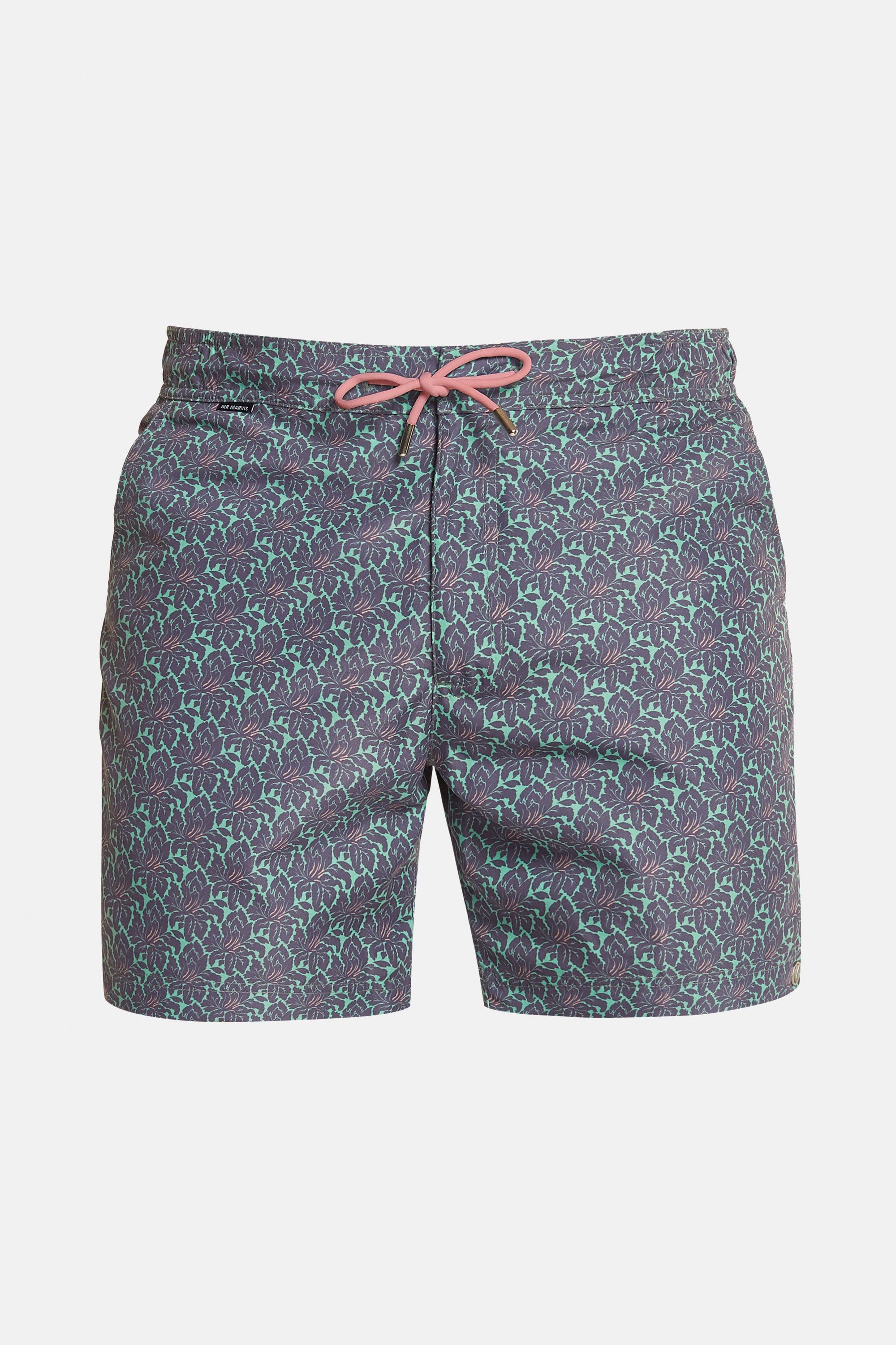 Short de bain homme séchage rapide imprimé à motif unique