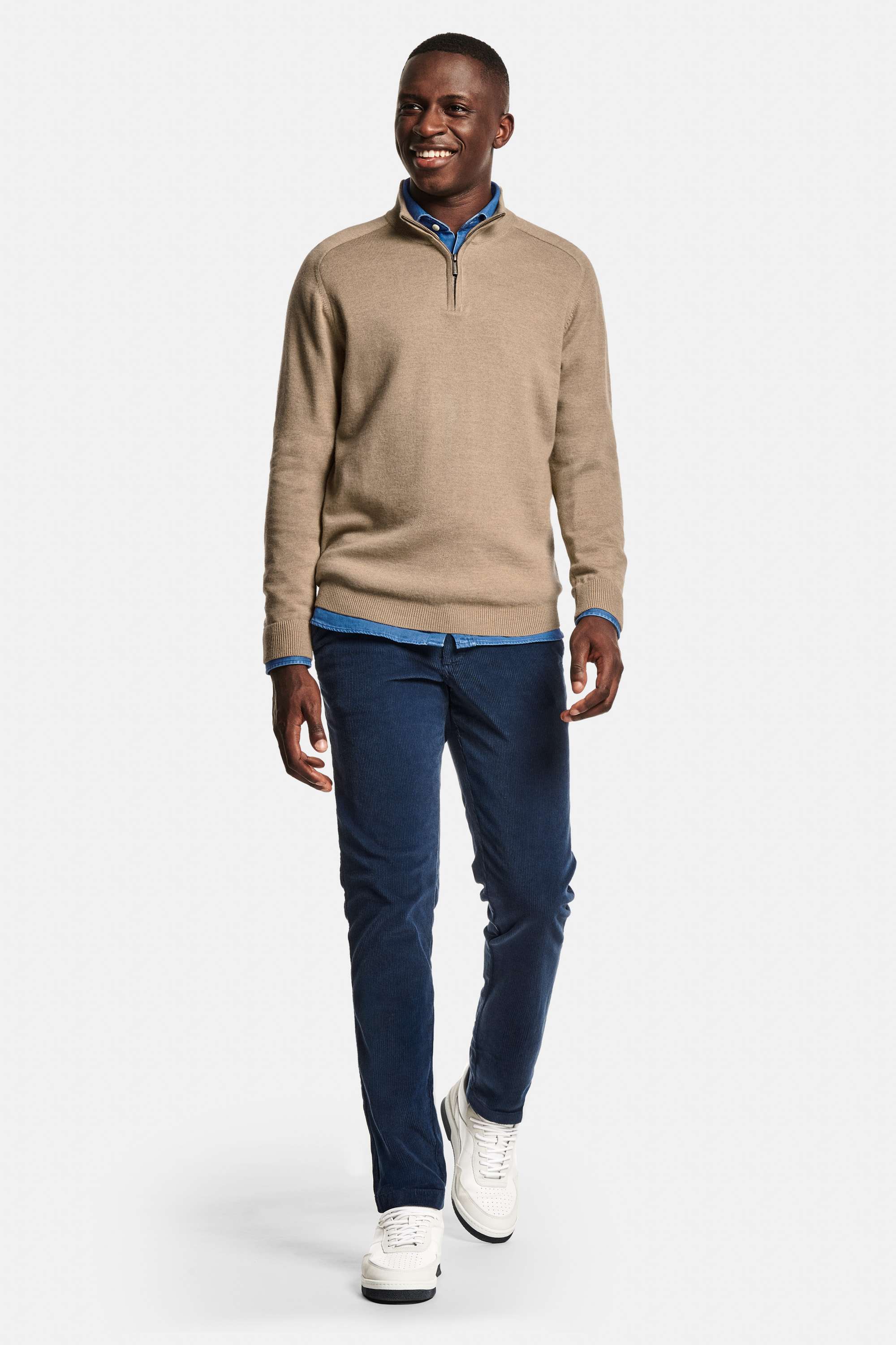 Baristas * The Merino Zip Pullover, Cosmics * The Cords, Cosmics * The Classic Sneakers