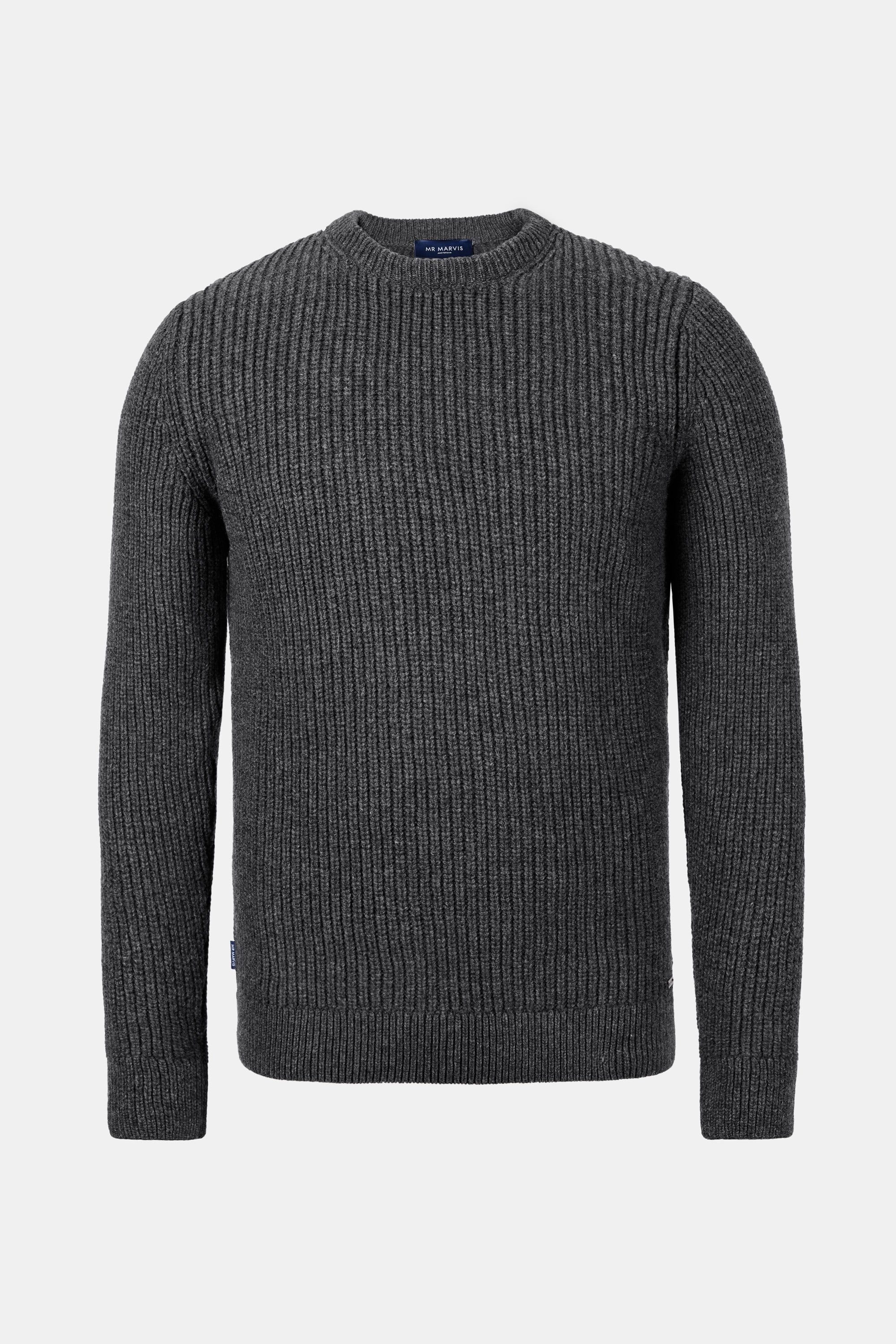 Ribbed merino wool sweater for men The Knit Pullover MR MARVIS