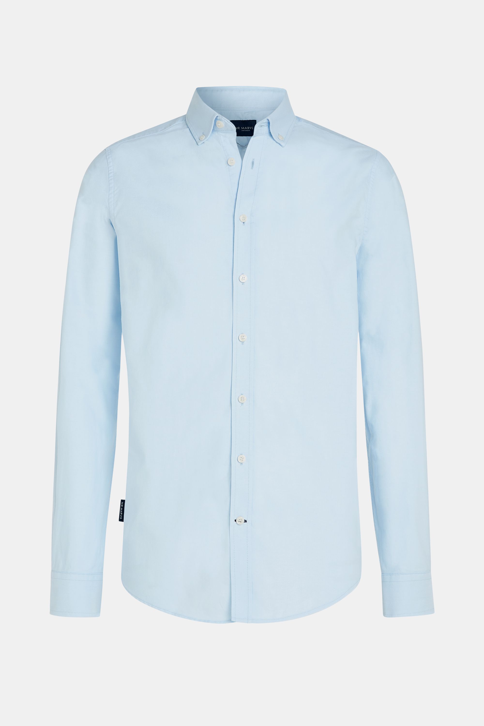 Mens button down oxford shirt with regular fit in light blue