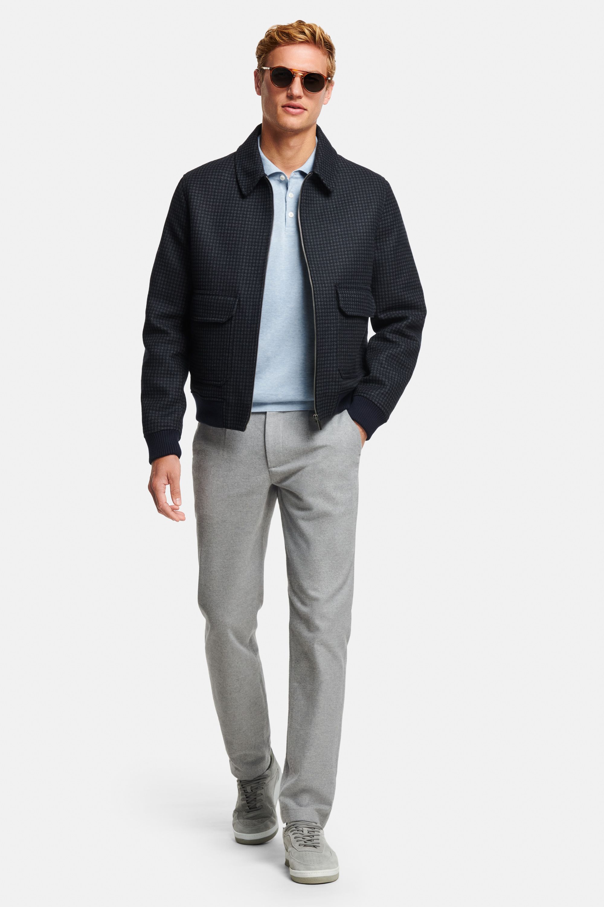 Avenues * The Polo Pullover, Earharts * The First-class Jacket, Oysters * The Flannels, Oysters * The Suede Sneakers