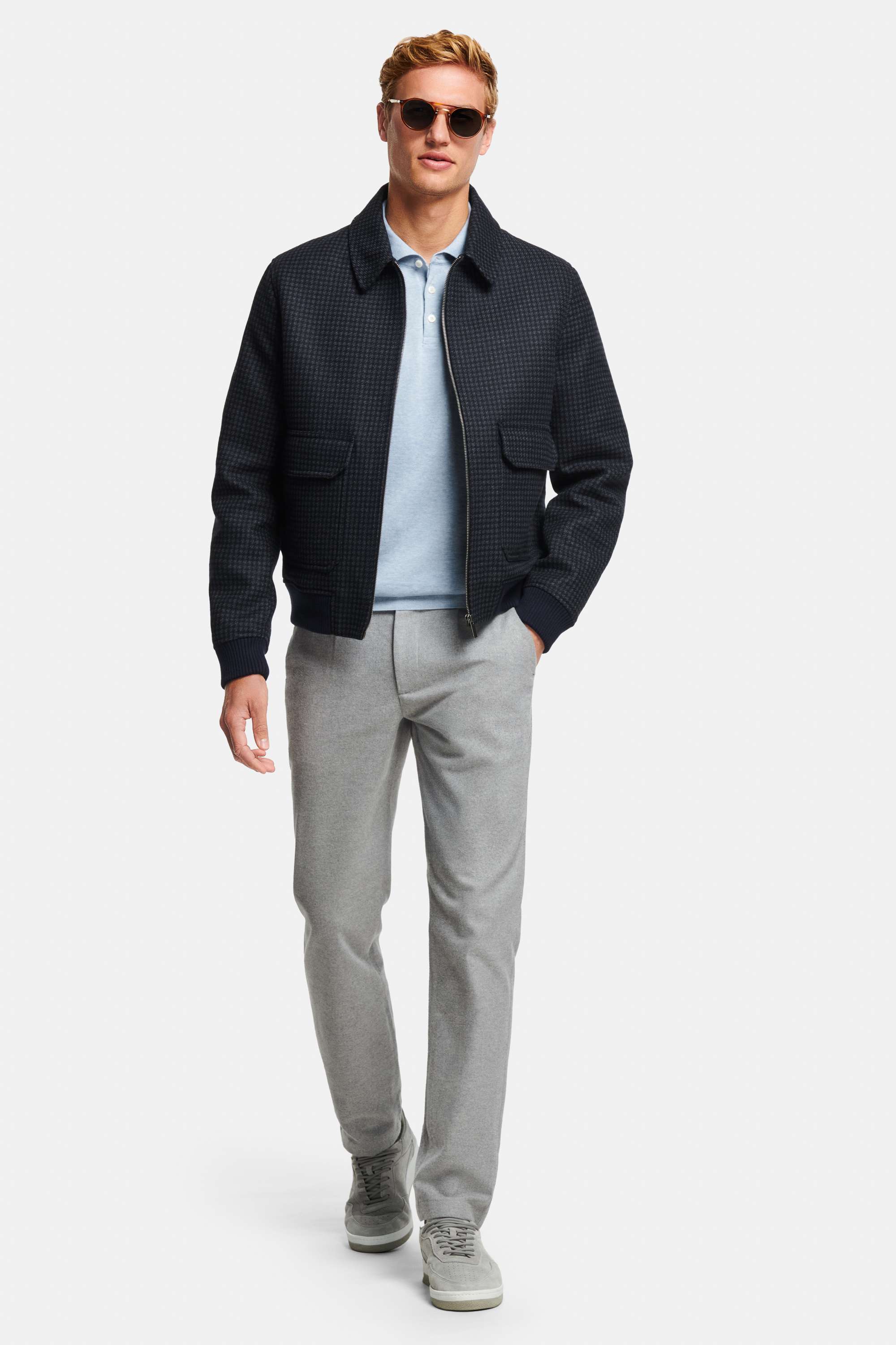 Avenues * The Polo Pullover, Earharts * The First-class Jacket, Oysters * The Flannels, Oysters * The Suede Sneakers