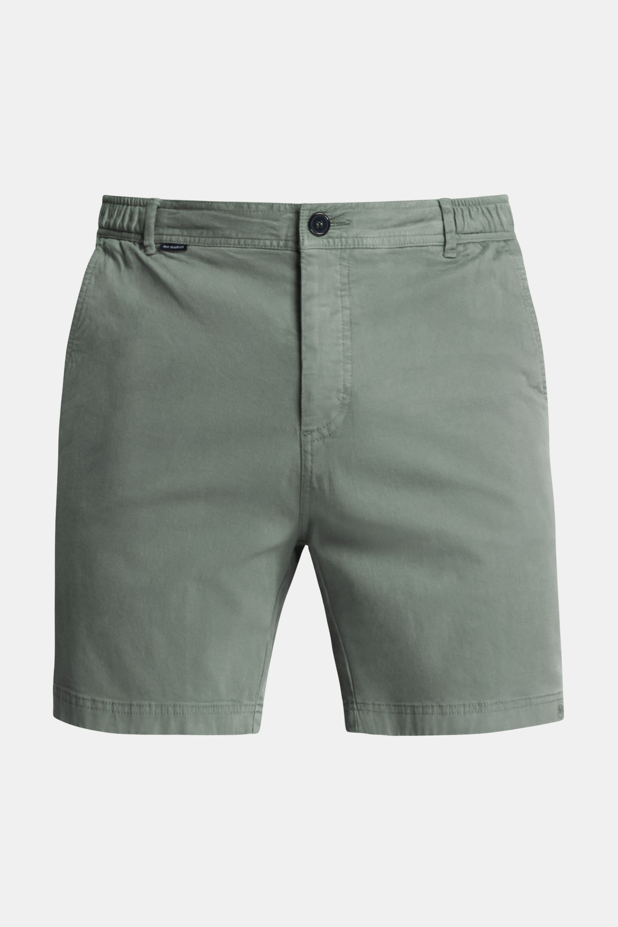 Mens stretch chino shorts in grey green