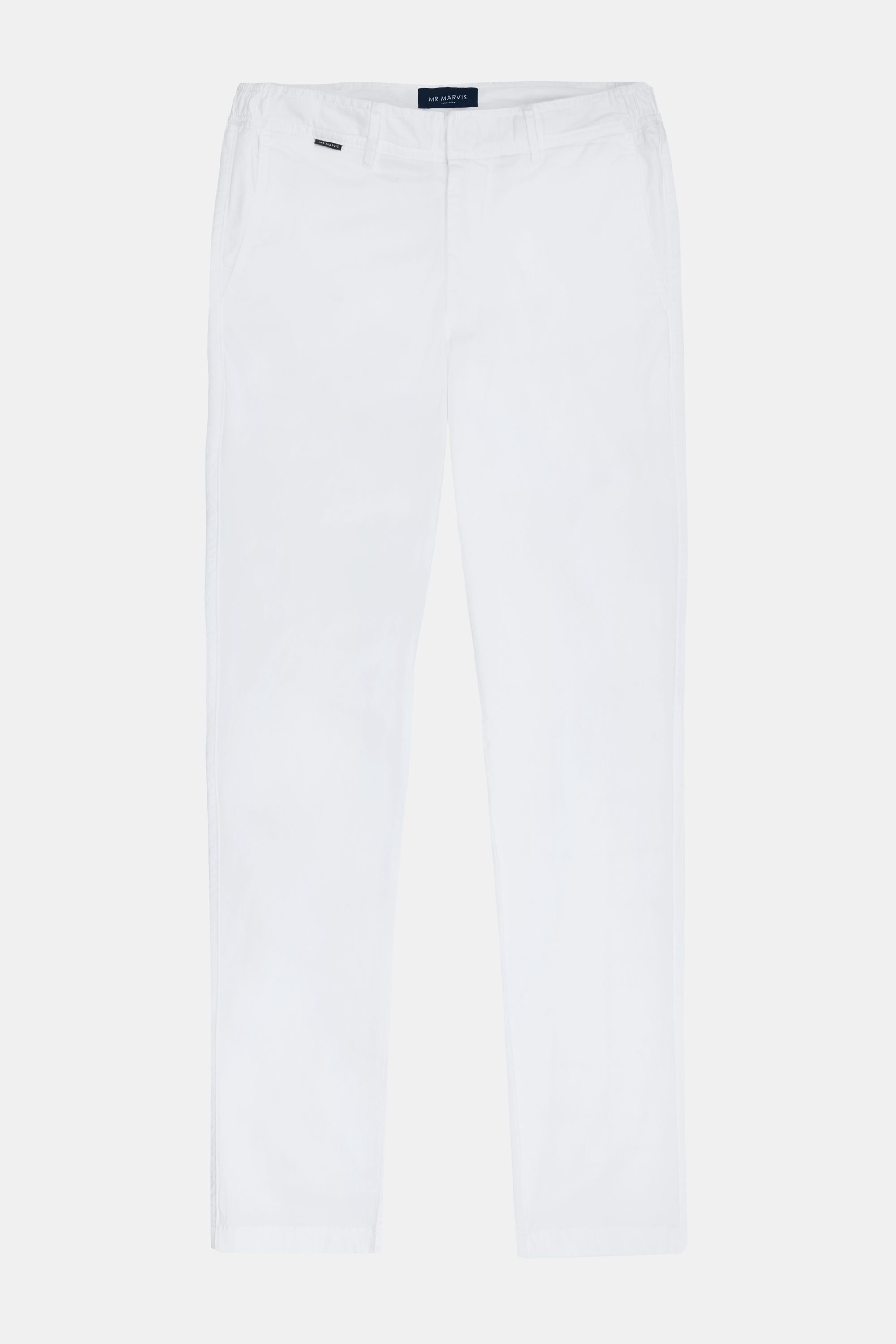 Mens stretch chinos with tailored fit in white