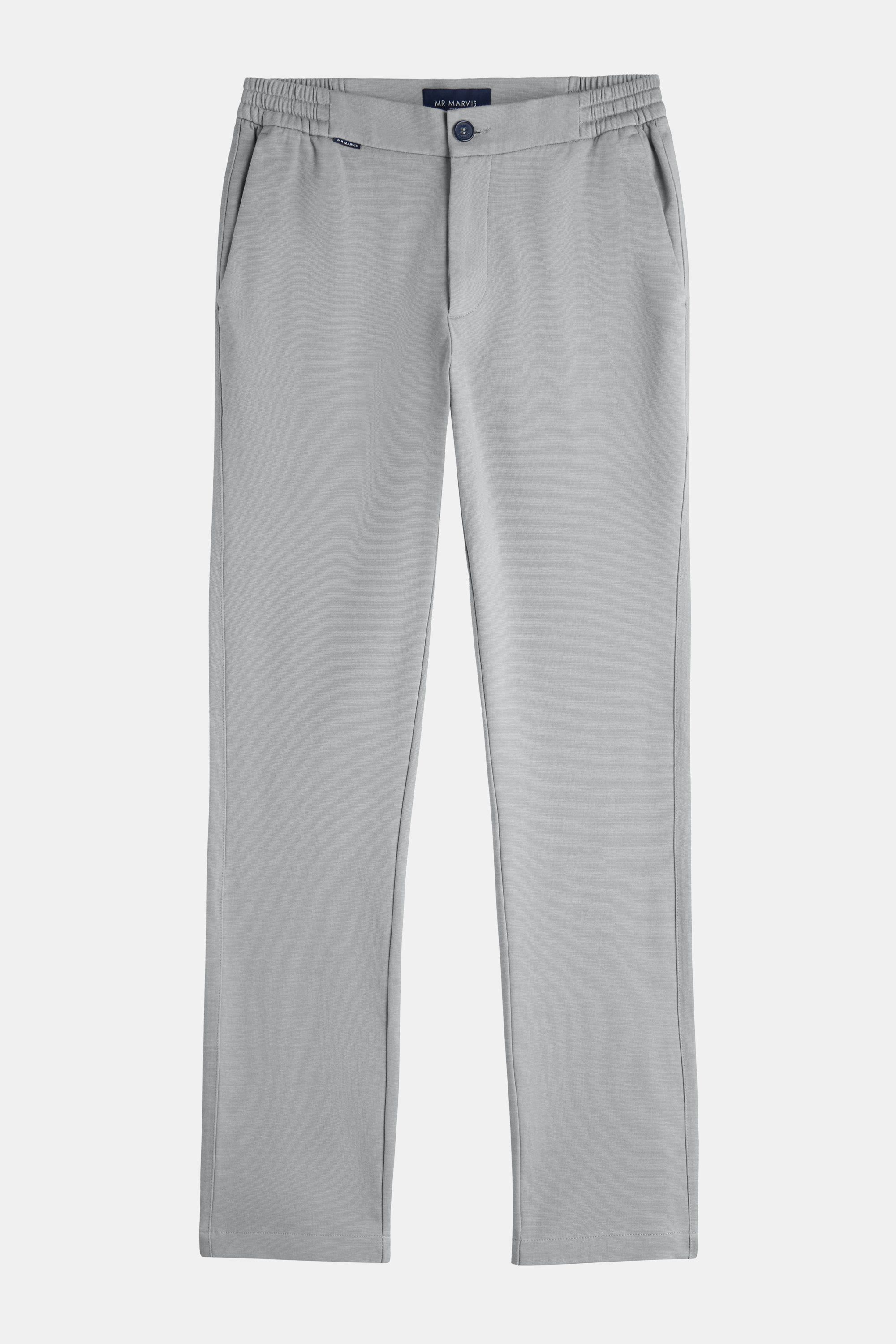 Pantaloni stretch e morbidi da uomo con vestibilità regolare in grigio