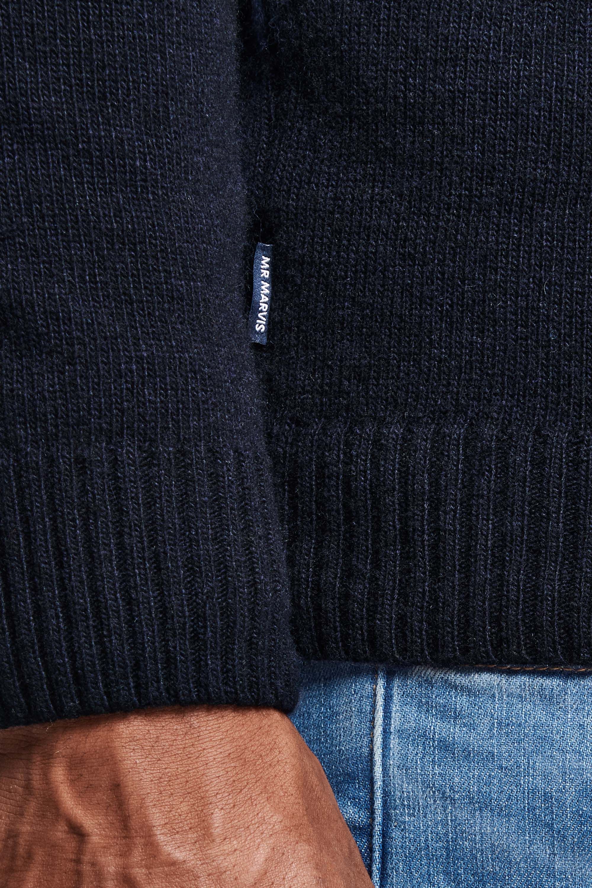 Wool El Sueter De Lana Suéter En Tejido De Lana Azul Marino Kids