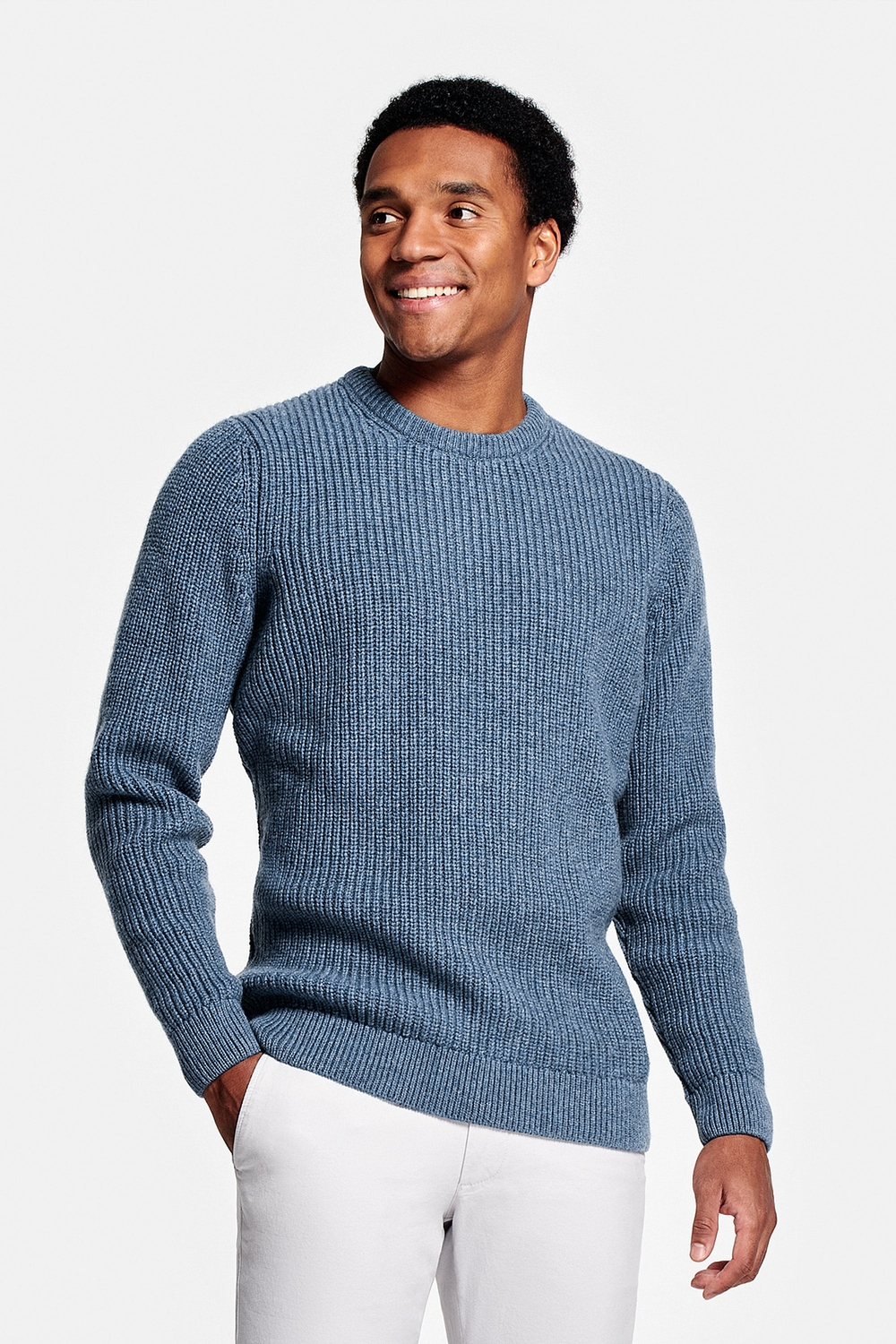 Maglione a coste in lana merino da uomo The Knit Pullover MR