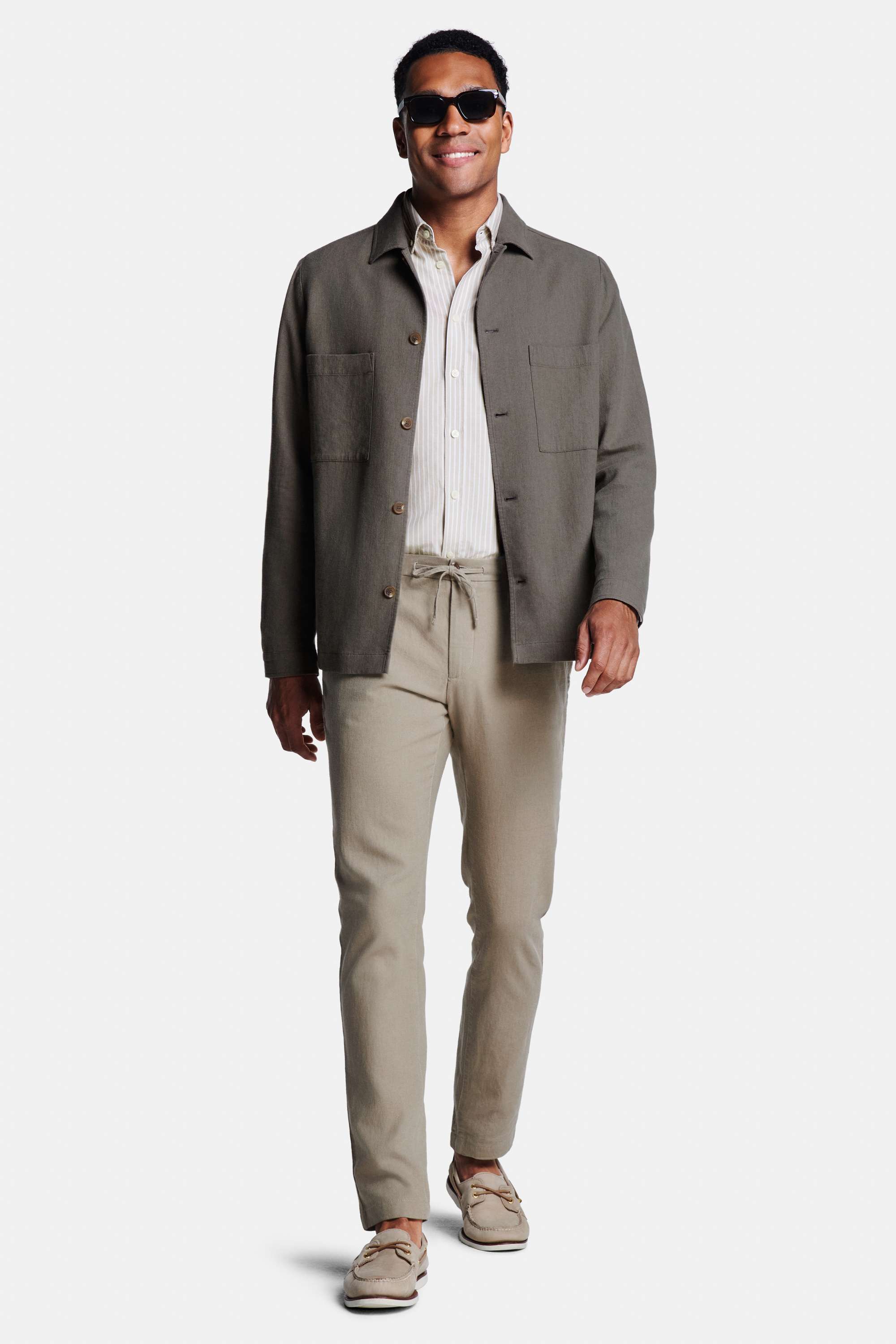 Big Schooners * The Oxford Shirt, Jefes * The Linen Shacket, Baristas * The Linens