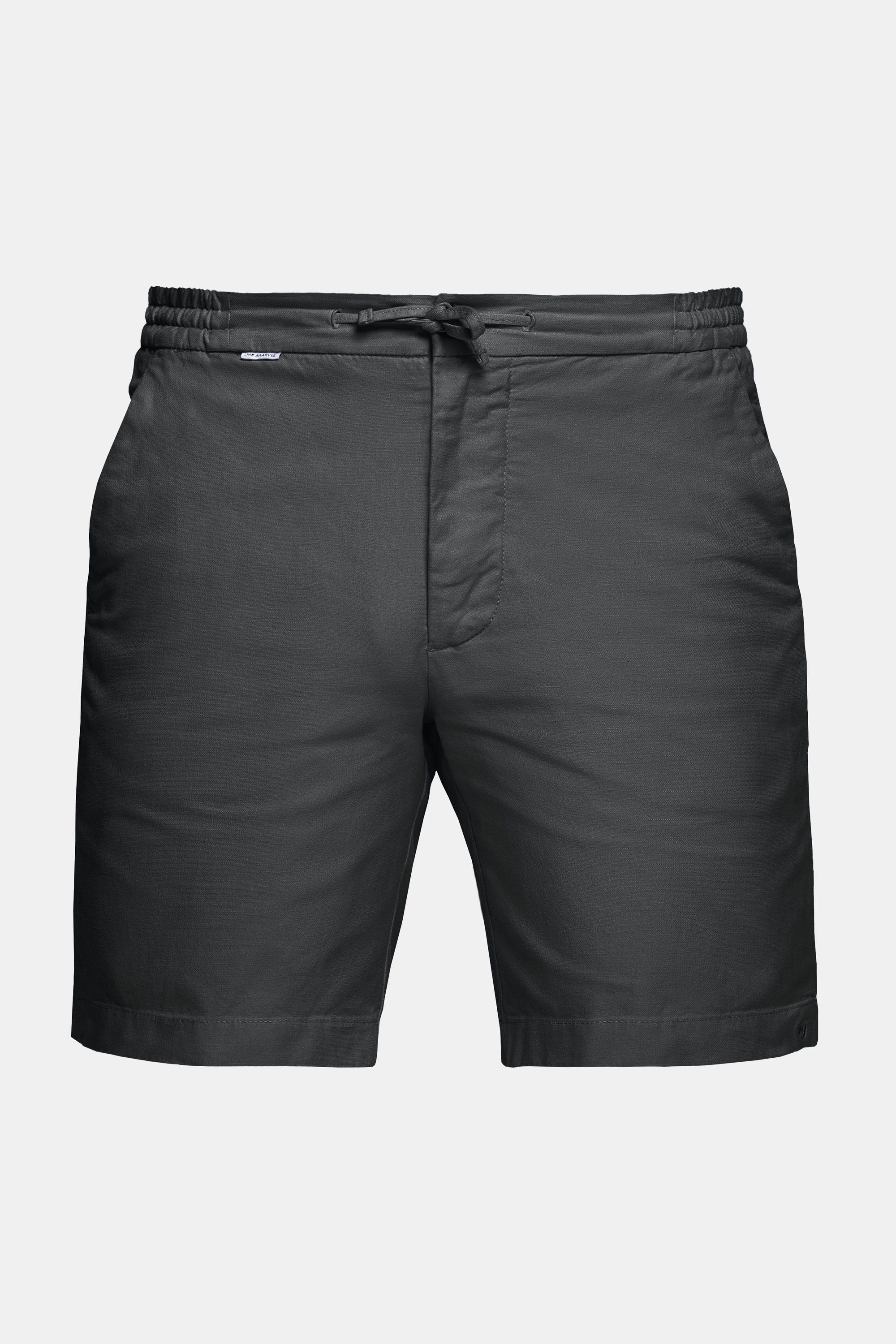 Herren Leinen-Shorts in Dunkelgrau