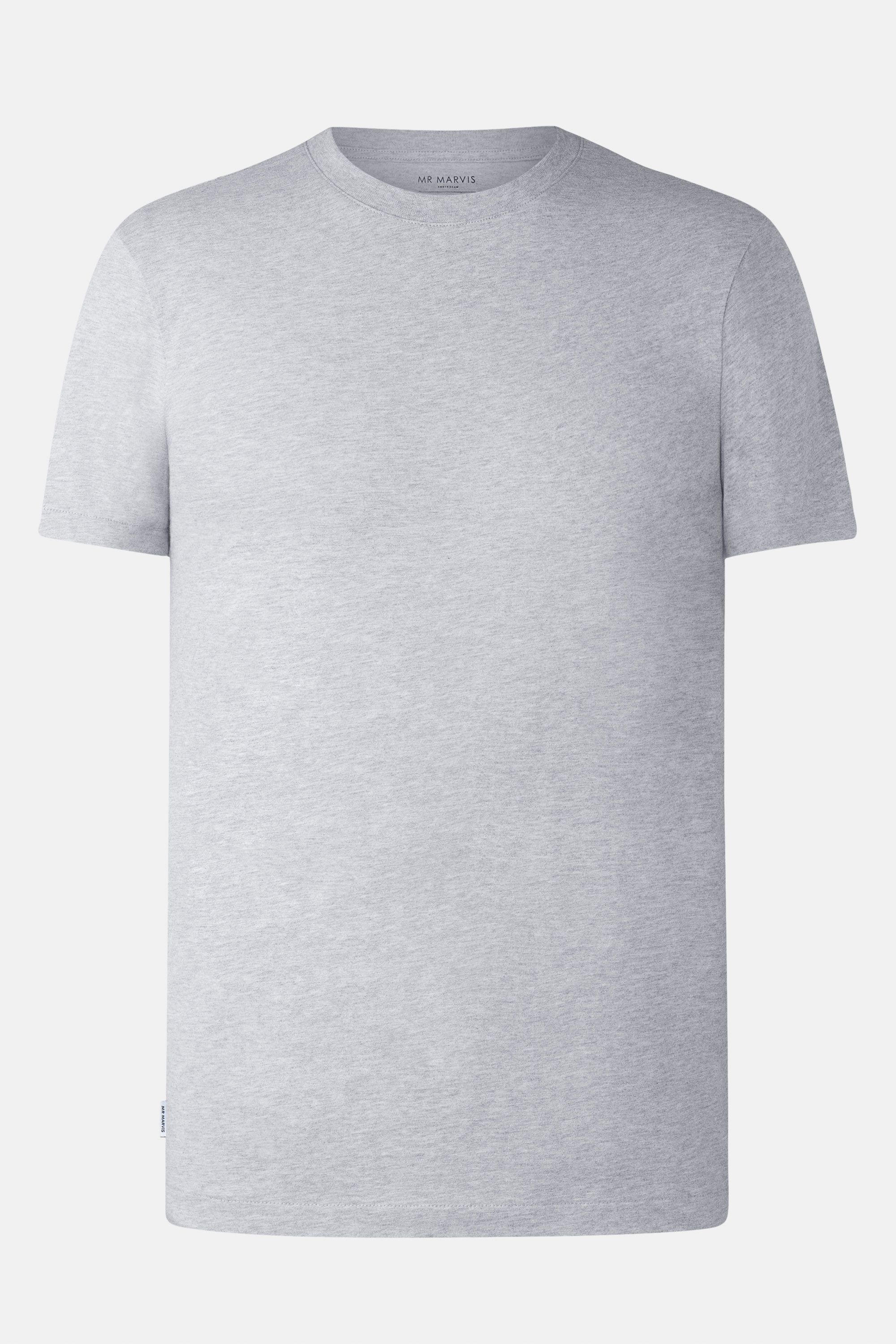 Mens medium weight crewneck T-shirt in grey
