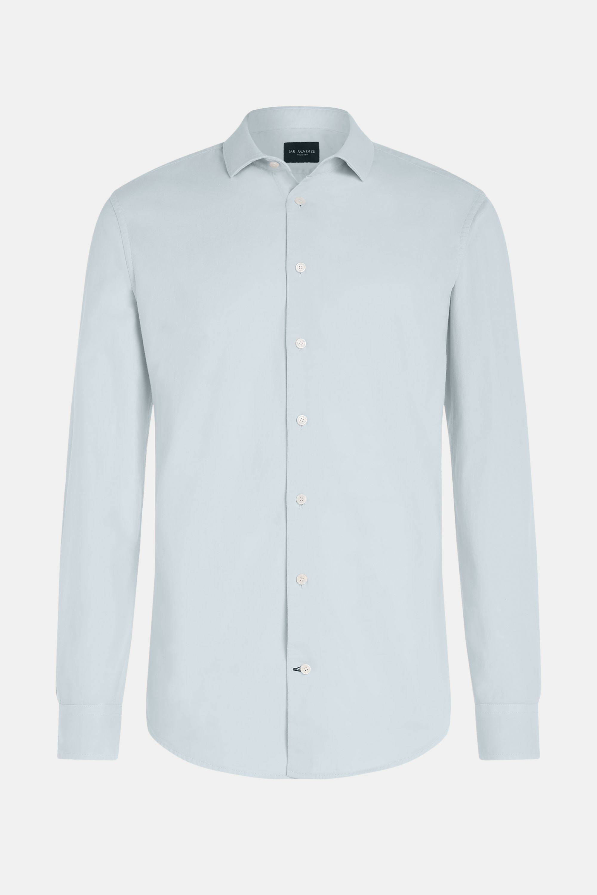 Mens cotton shirt with regular fit in light blue