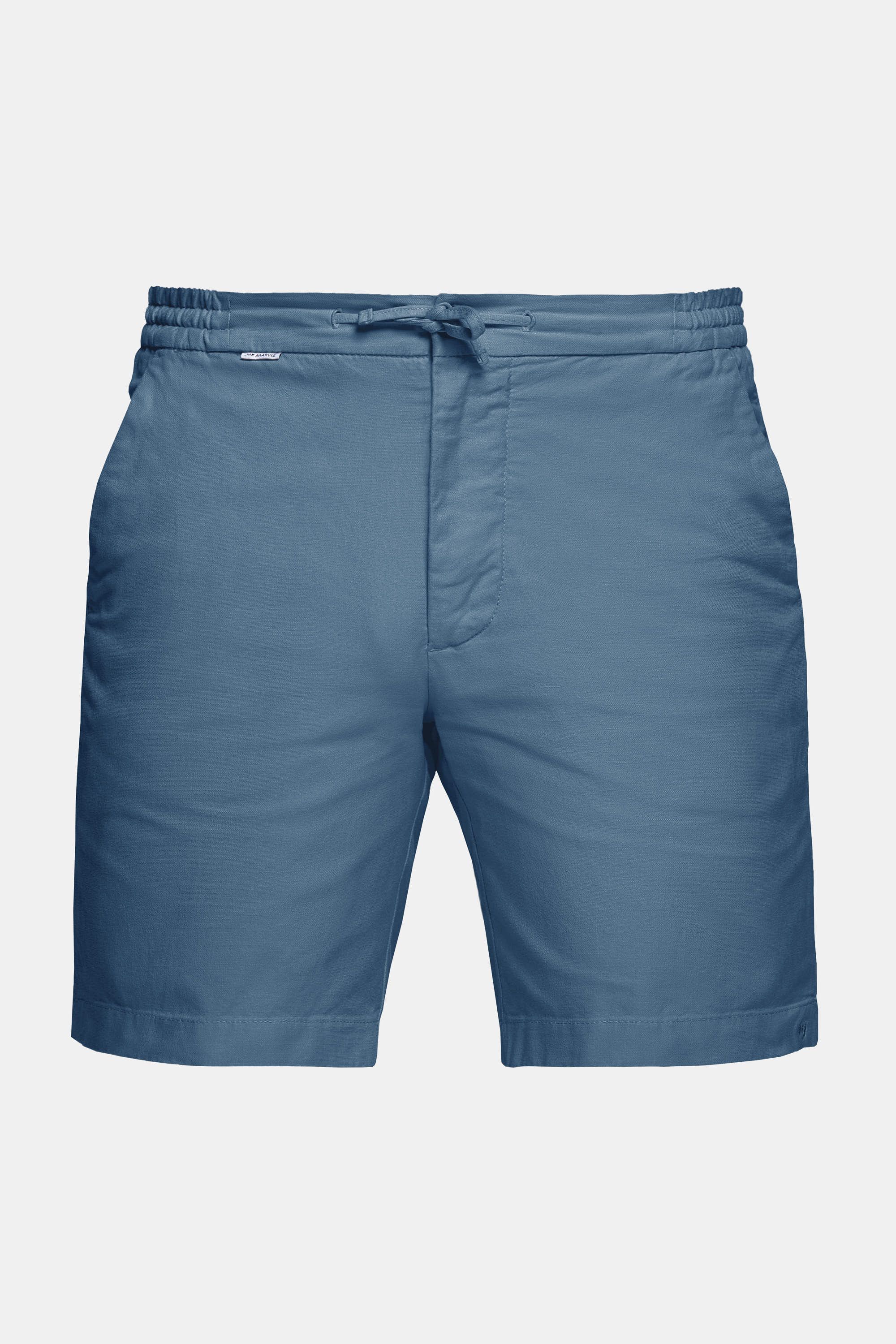 Mens linen shorts in blue