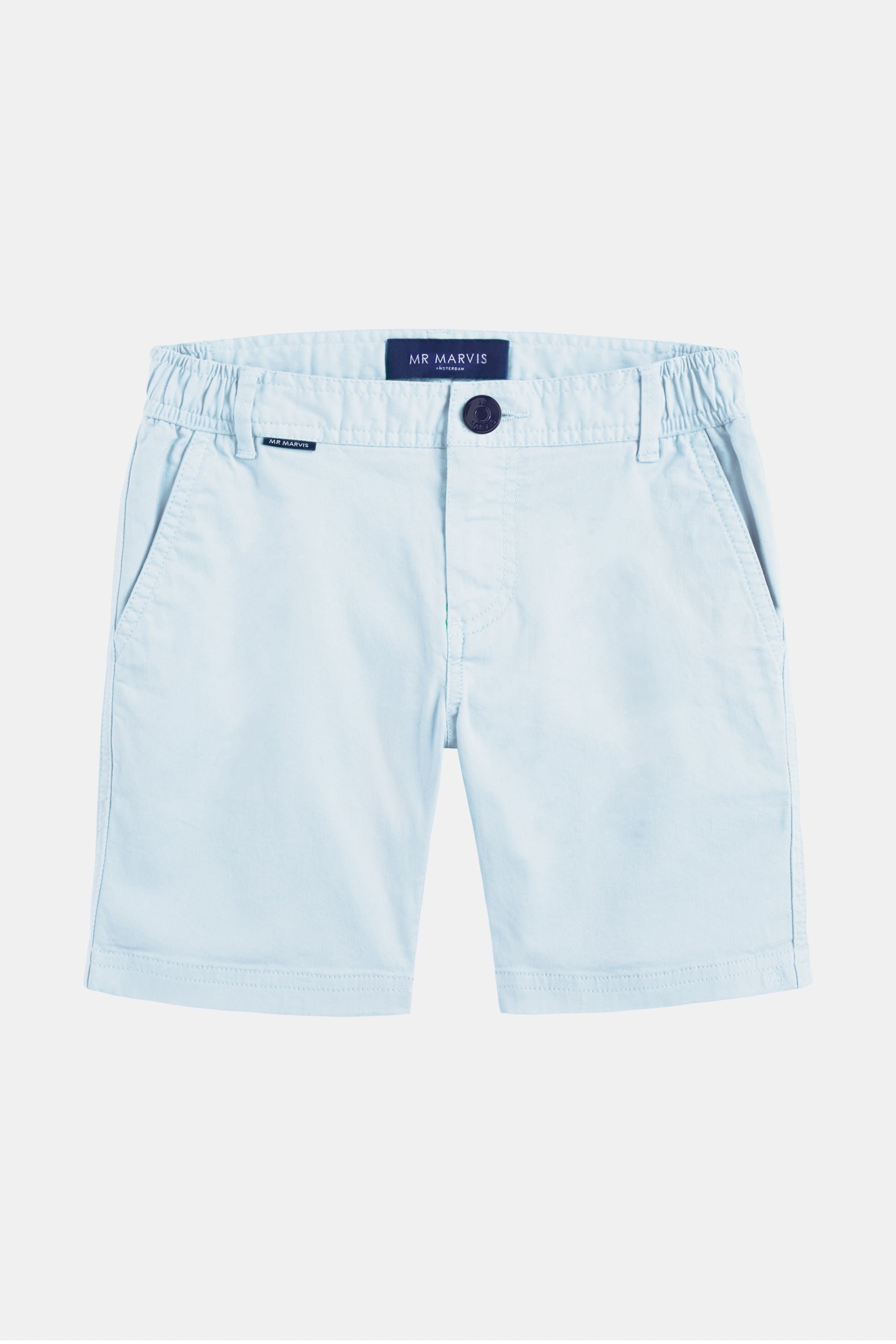 Jungen Chino-Shorts aus Stretch-Baumwolle in Hellblau