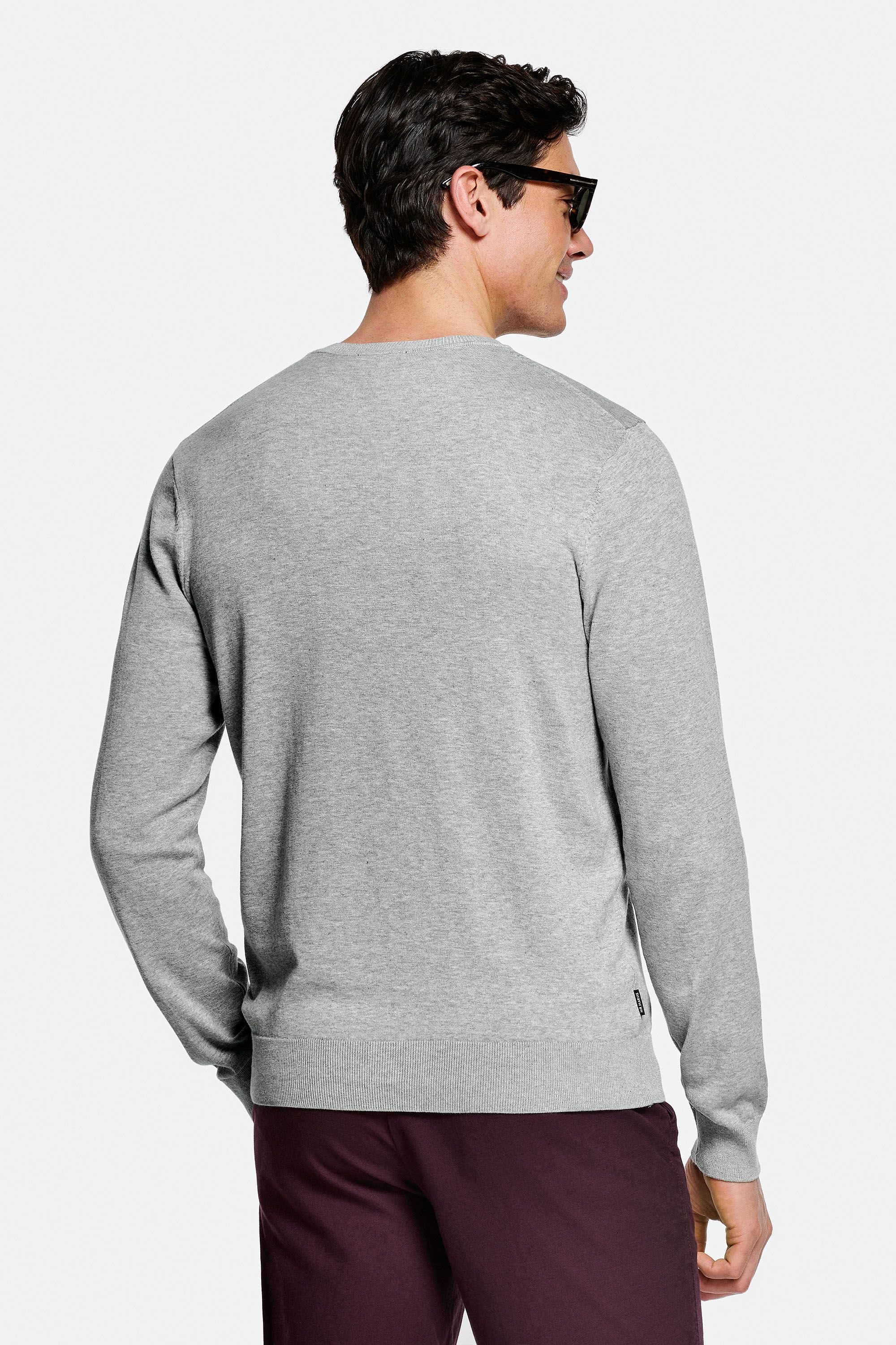 DAN COTTON CREW NECK SWEATER - OYSTER