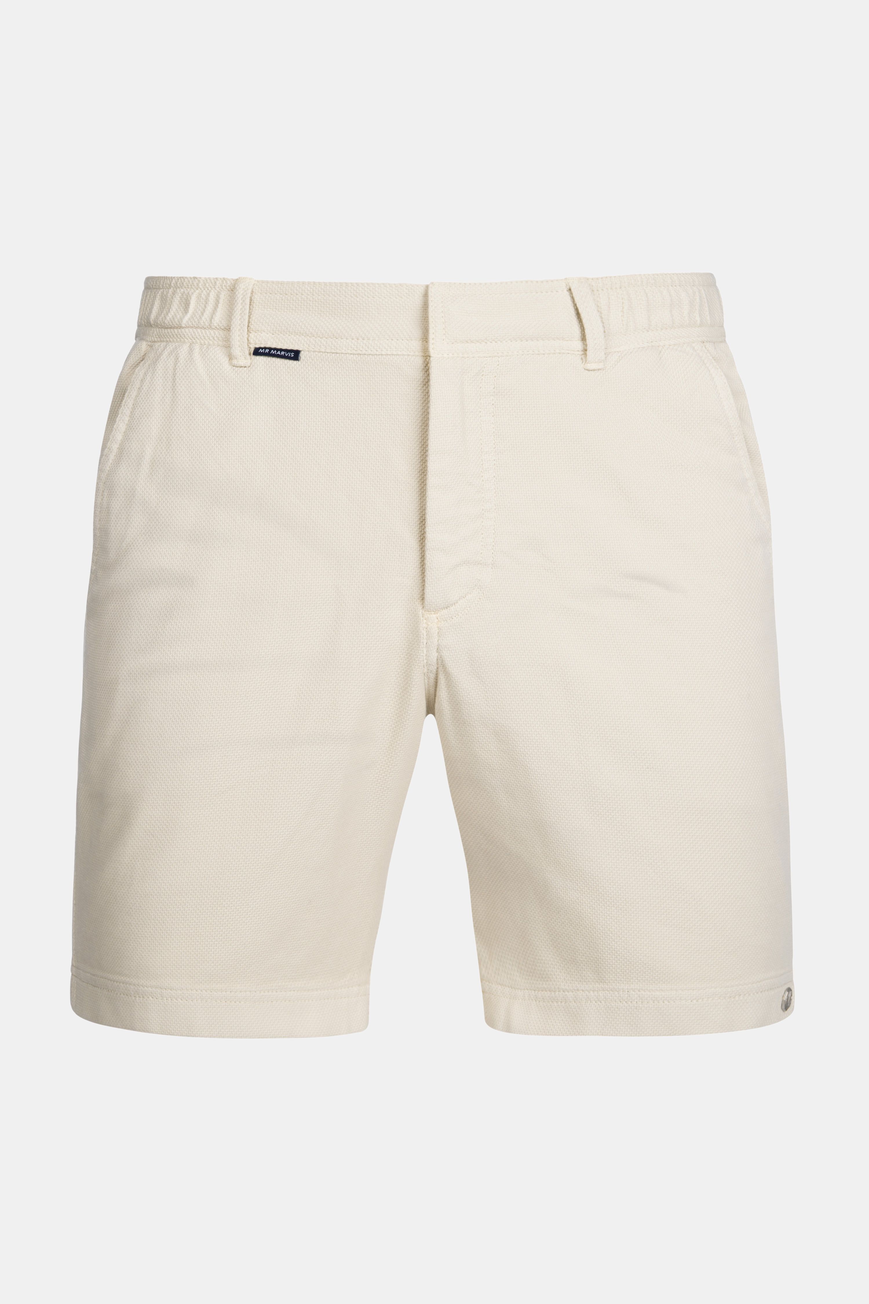 Mens piqué shorts in beige