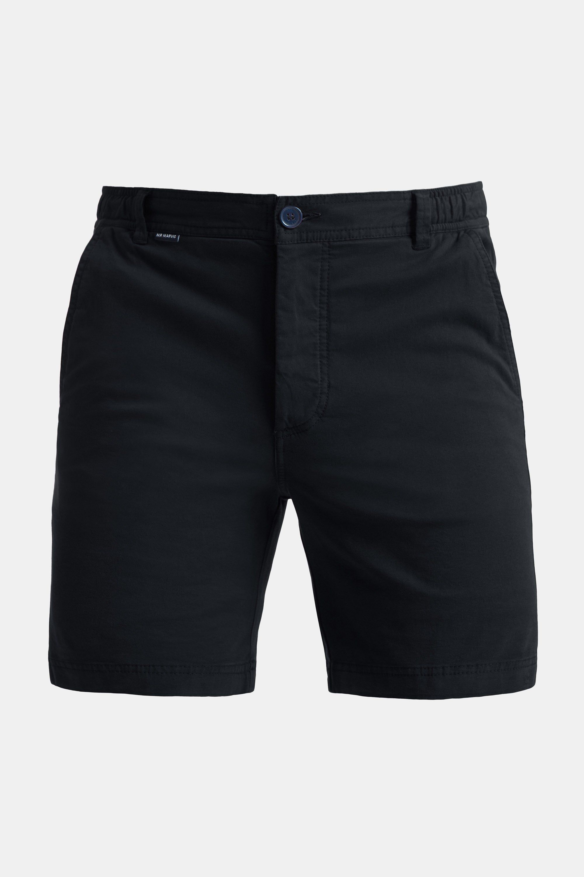 Mens stretch chino shorts in black