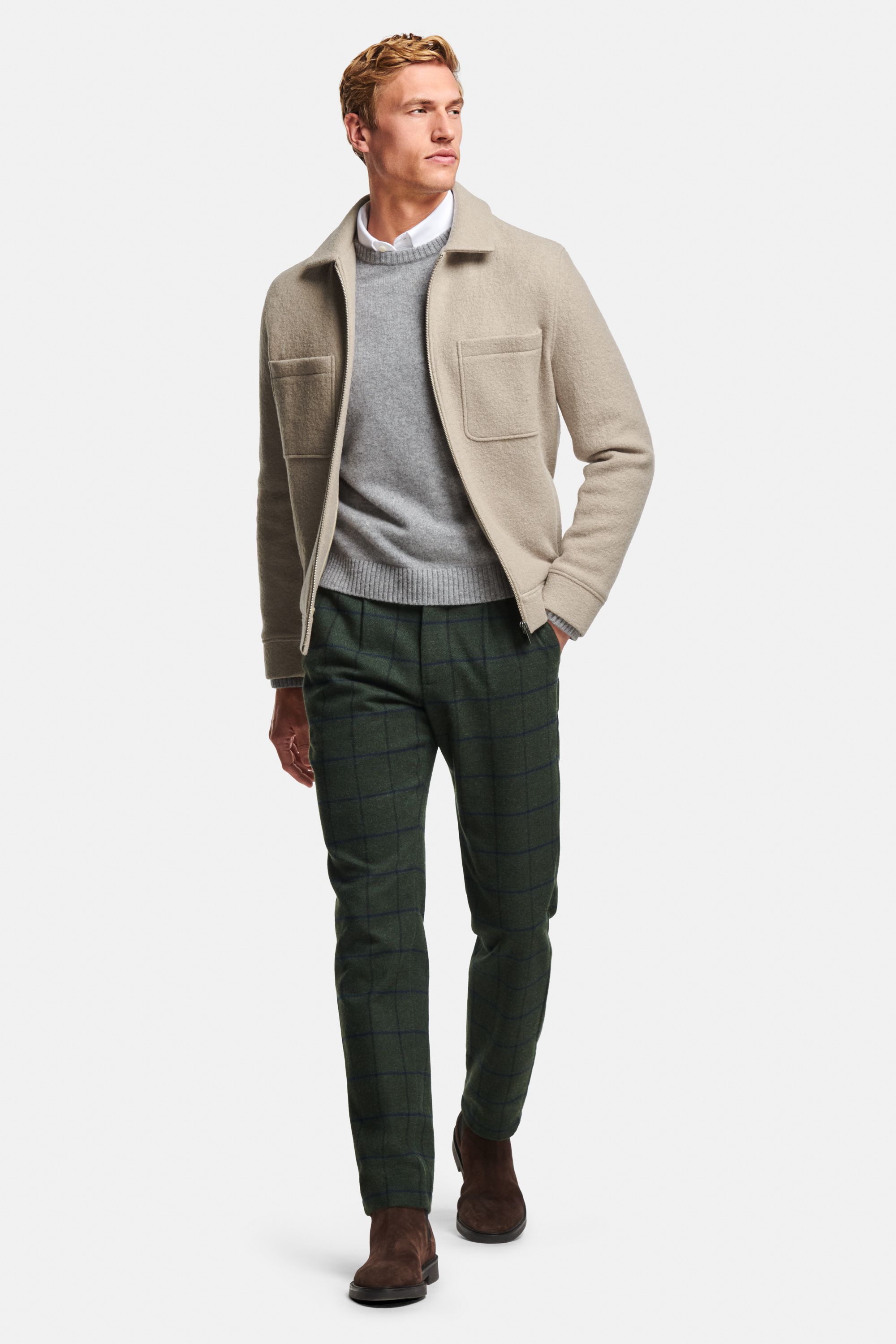 Wimbledons * The Oxford Shirt, Oysters * The Wool Pullover, Baristas * The Wool Zip Shacket, Holmes * The Flannels