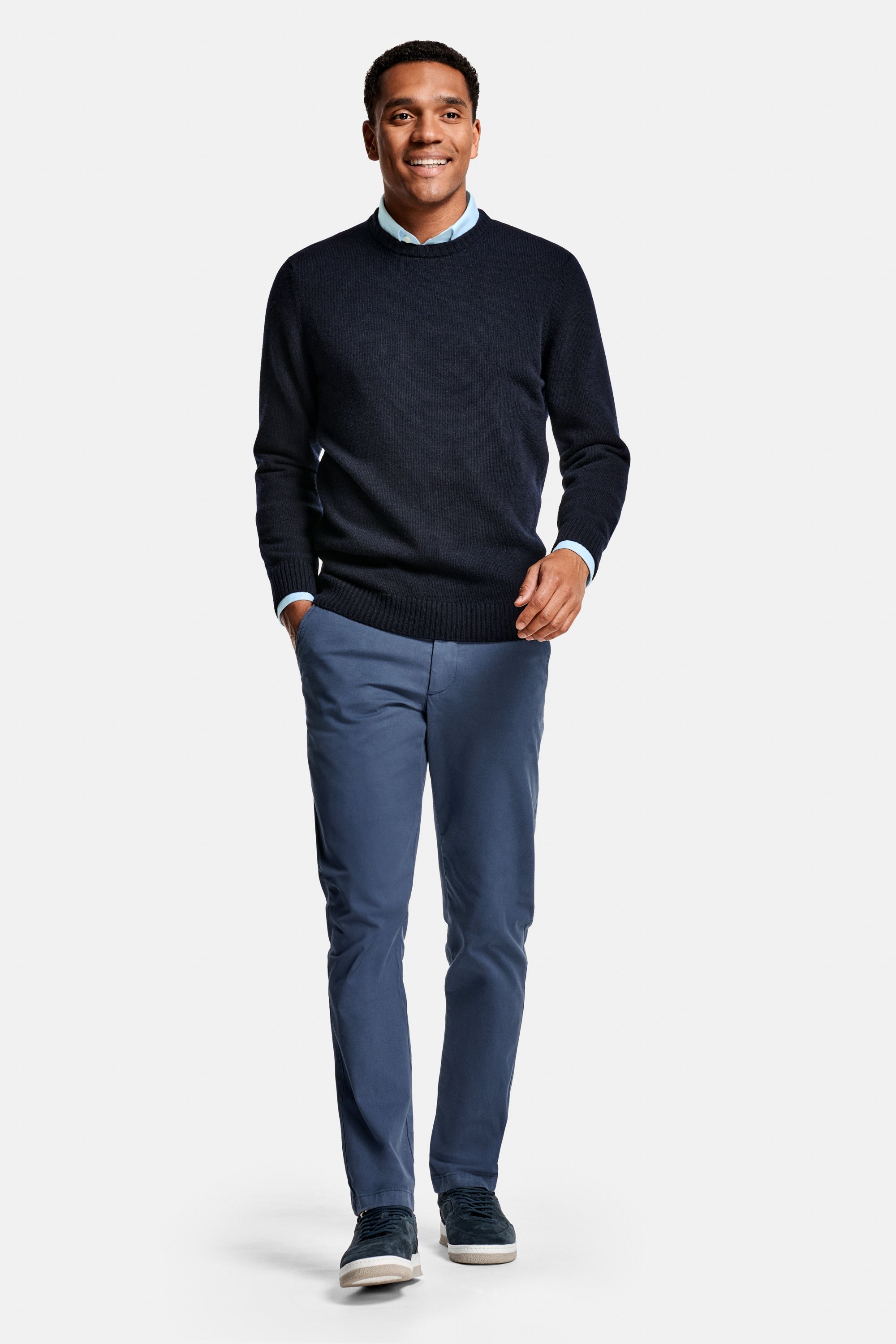 Avenues * The Oxford Shirt, Deeps * The Wool Pullover, Kingfishers * The Coolerdays, Deeps * The Suede Sneakers
