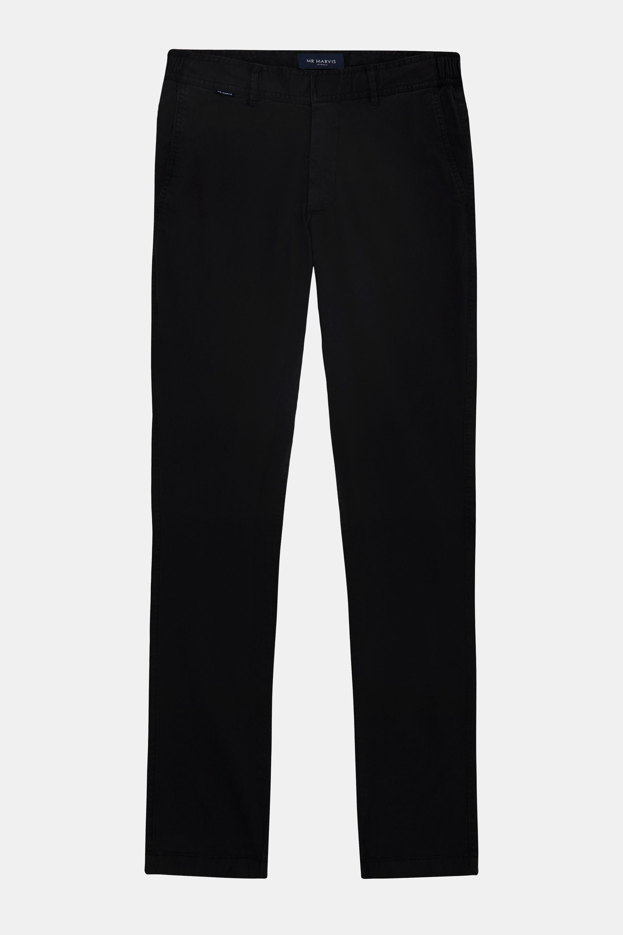 Heren stretch chinos met tailored fit in zwart