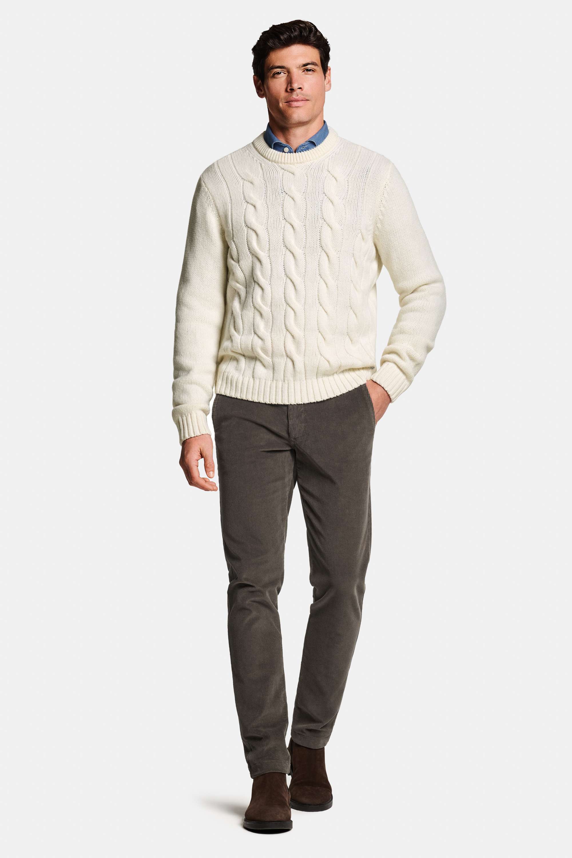 Knightsbridges * The Smart Shirt, Coconuts * The Cable Knit Pullover, Jefes * The Cords