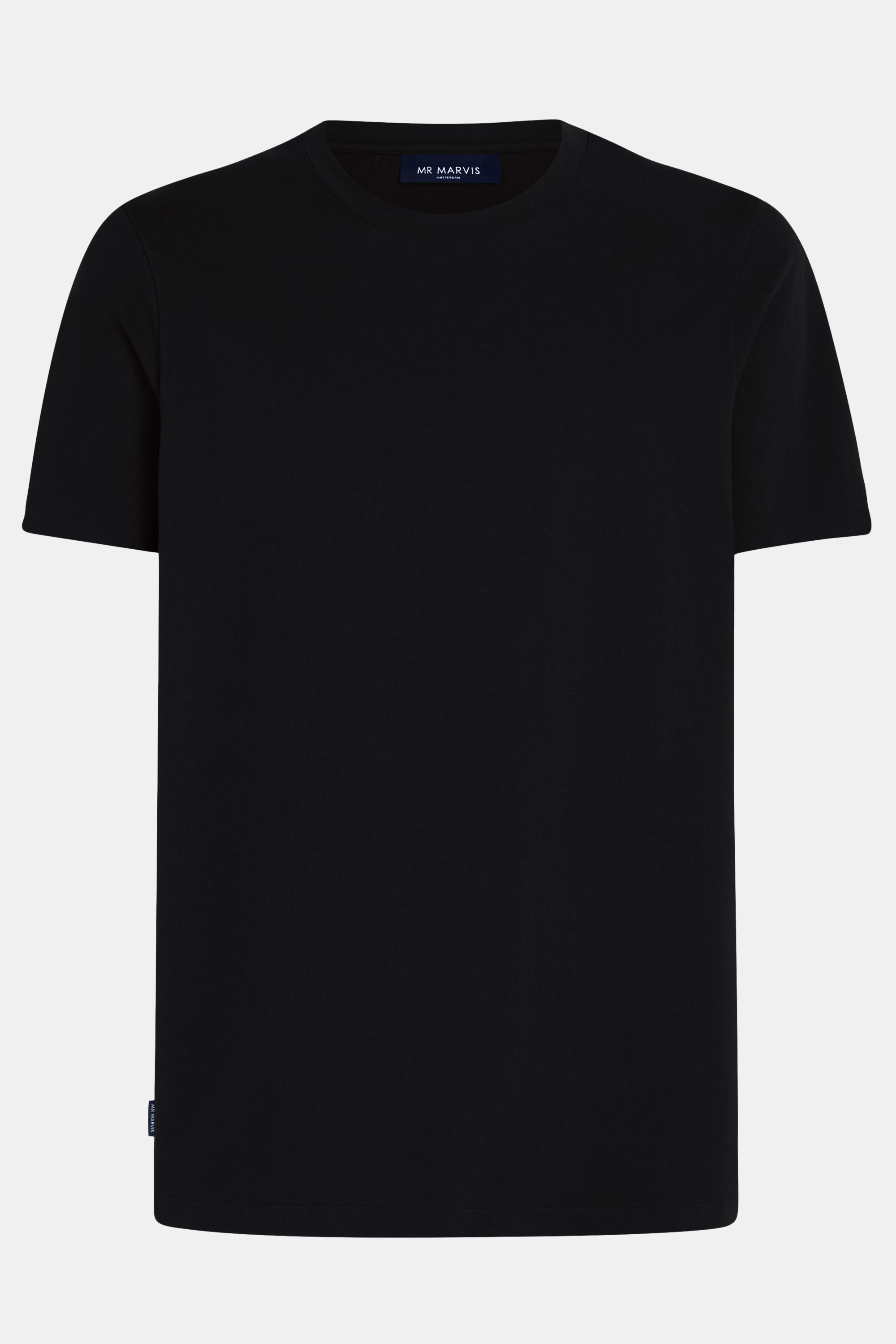 Mens heavyweight cotton crewneck T-shirt in black