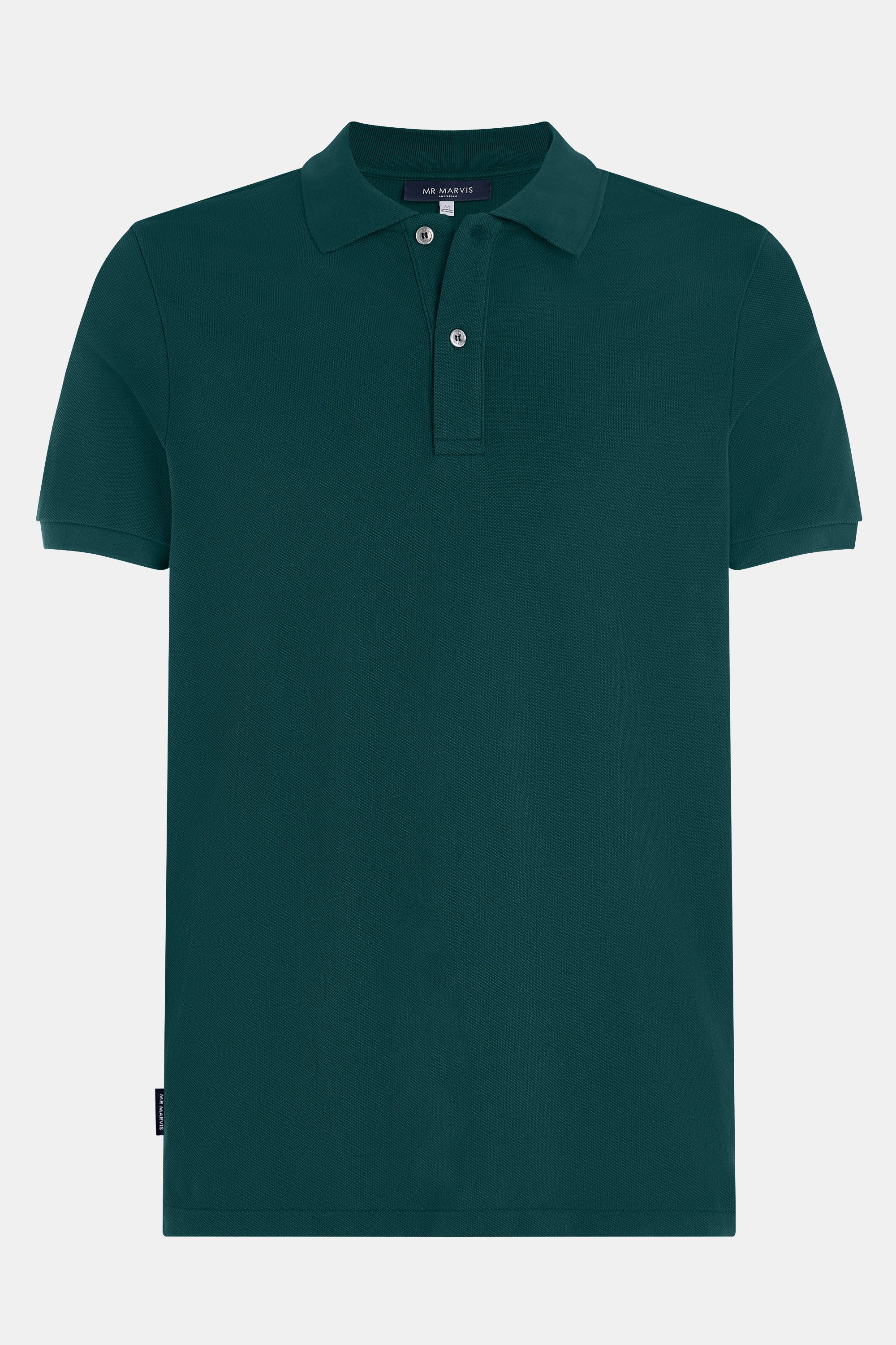 Mens pique polo with organic cotton in classic green