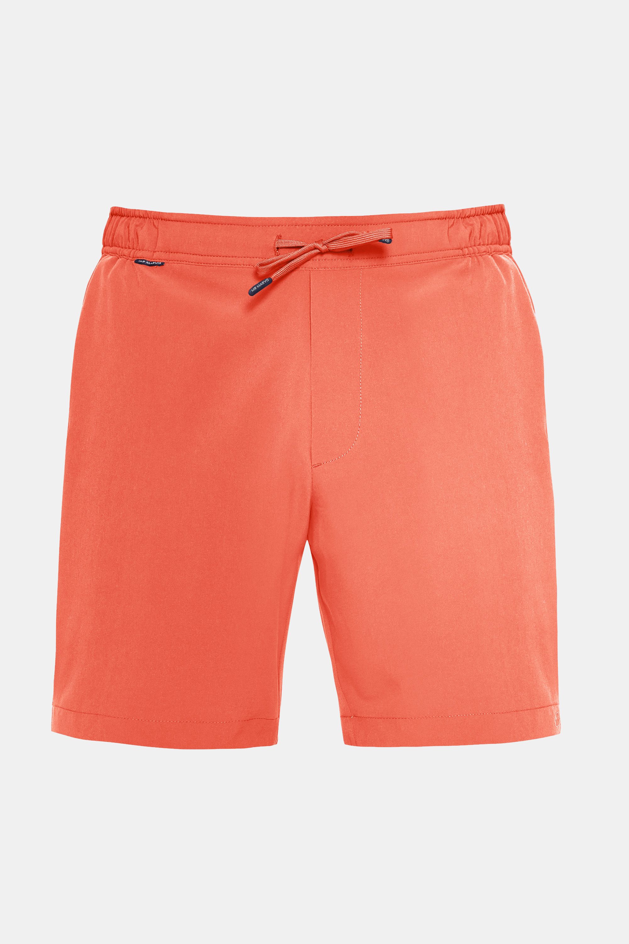 Mens lightweight sport shorts in bright coral