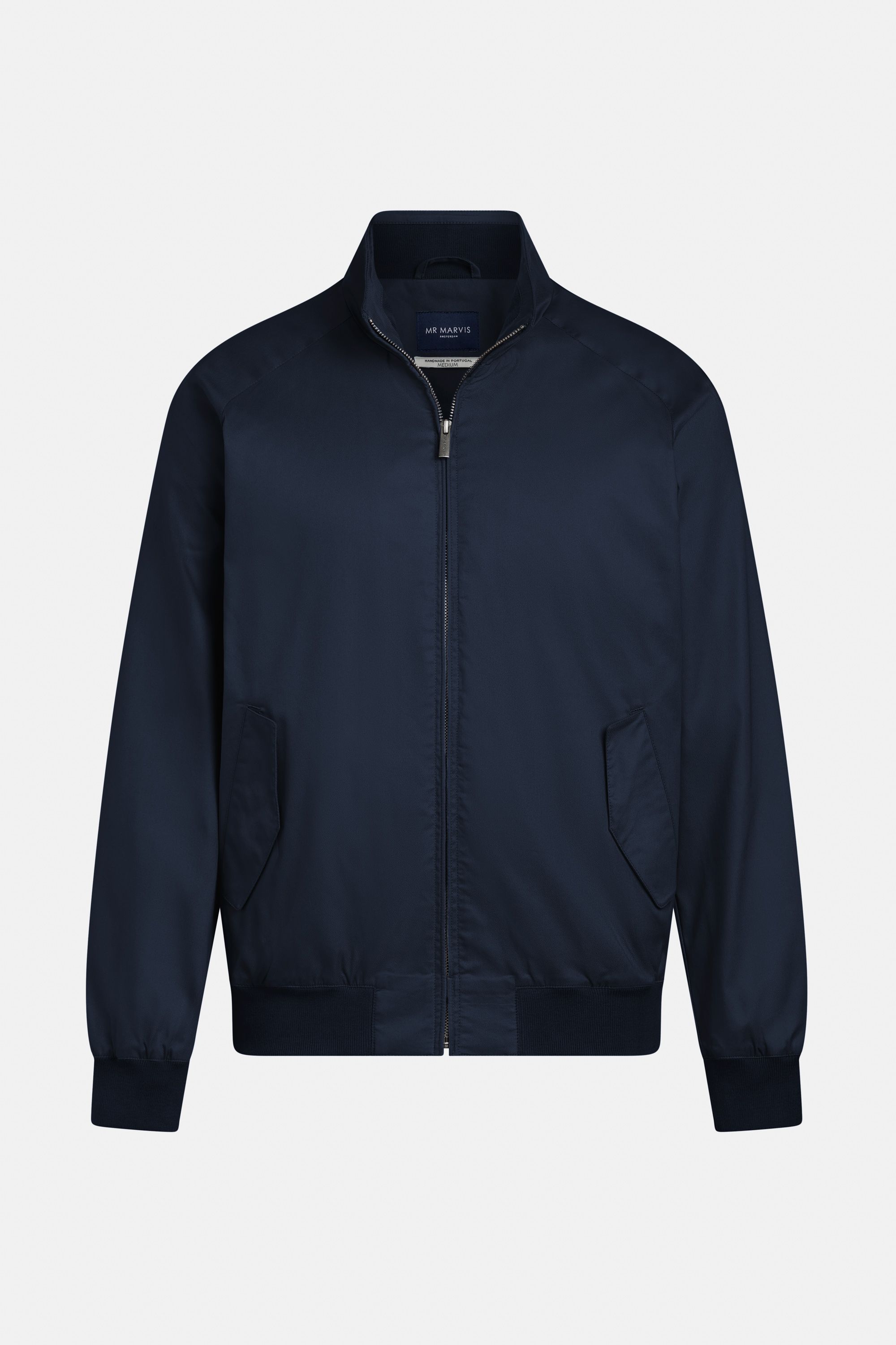 Herren Twill-Harrington-Jacke in Dunkelblau