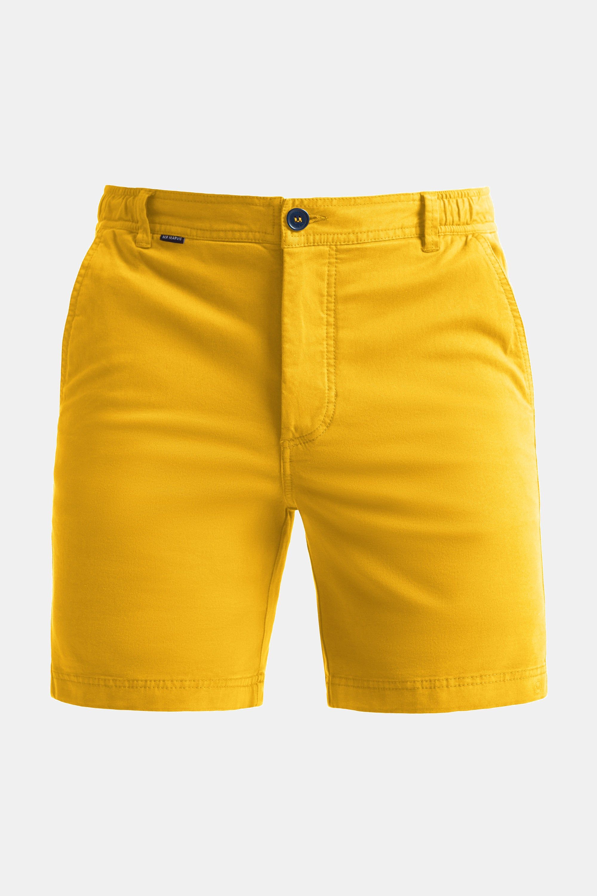 Mens stretch chino shorts in yellow