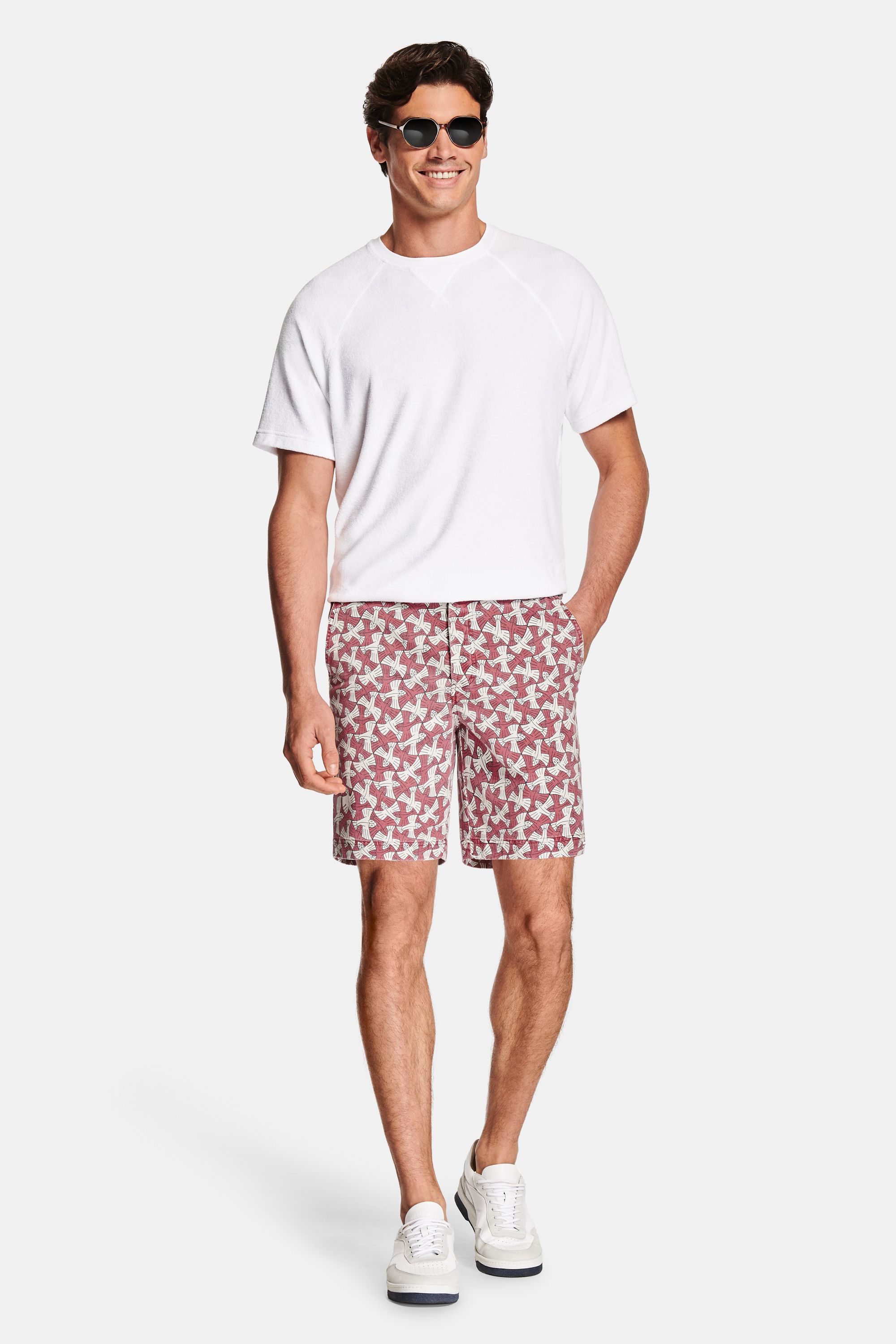 Wimbledons * Das Frottee T-Shirt, Red Birds * Die bedruckten Original Shorts