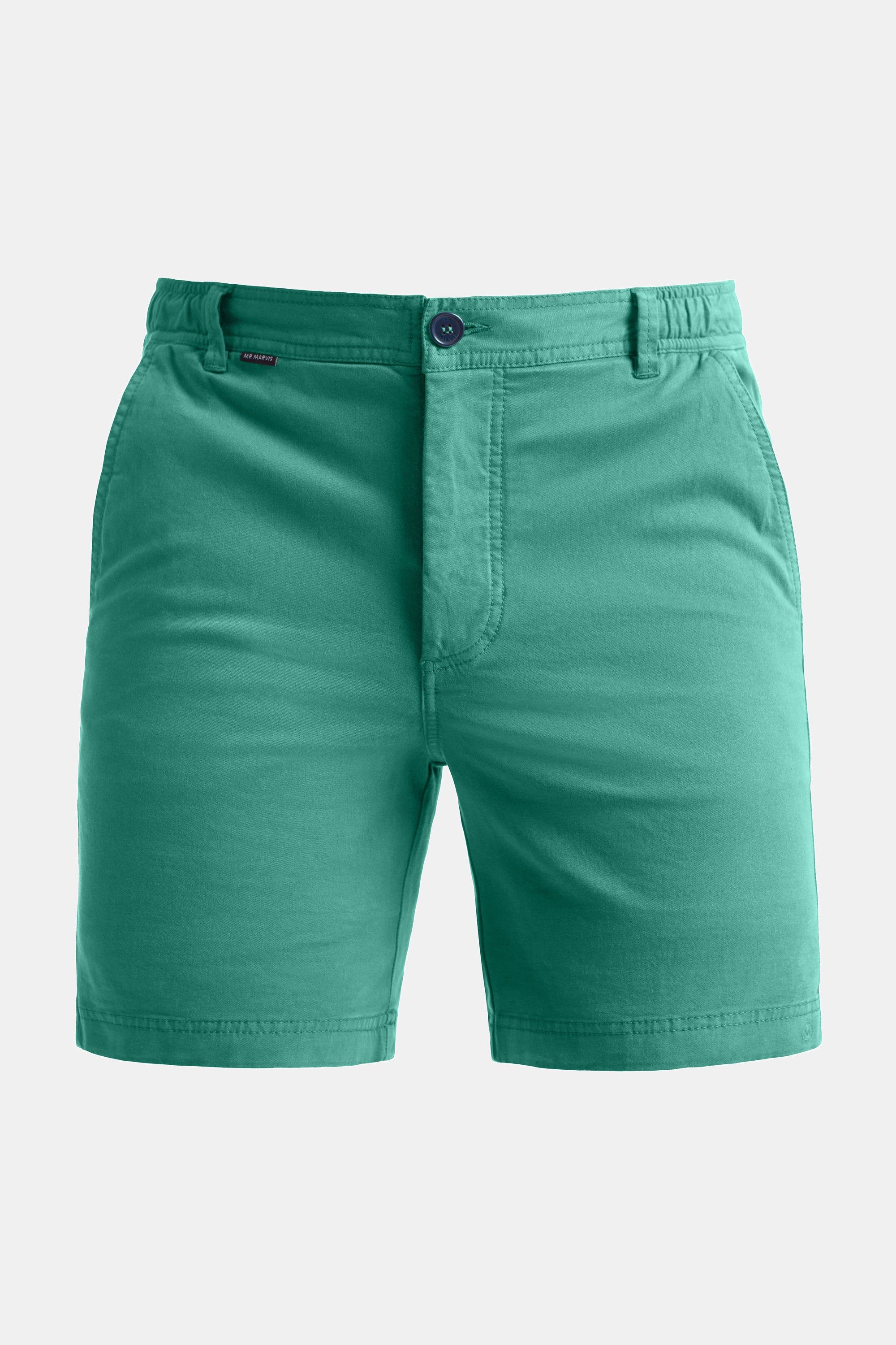 Mens stretch chino shorts in green