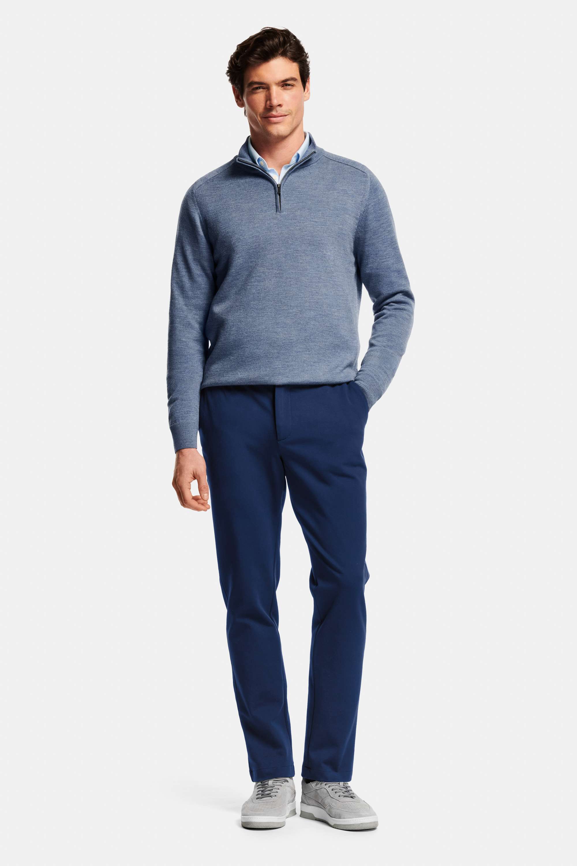 Avenues * The Oxford Shirt, Mavericks * The Merino Zip Pullover, Midnights * The Easies, Oysters * The Suede Sneakers