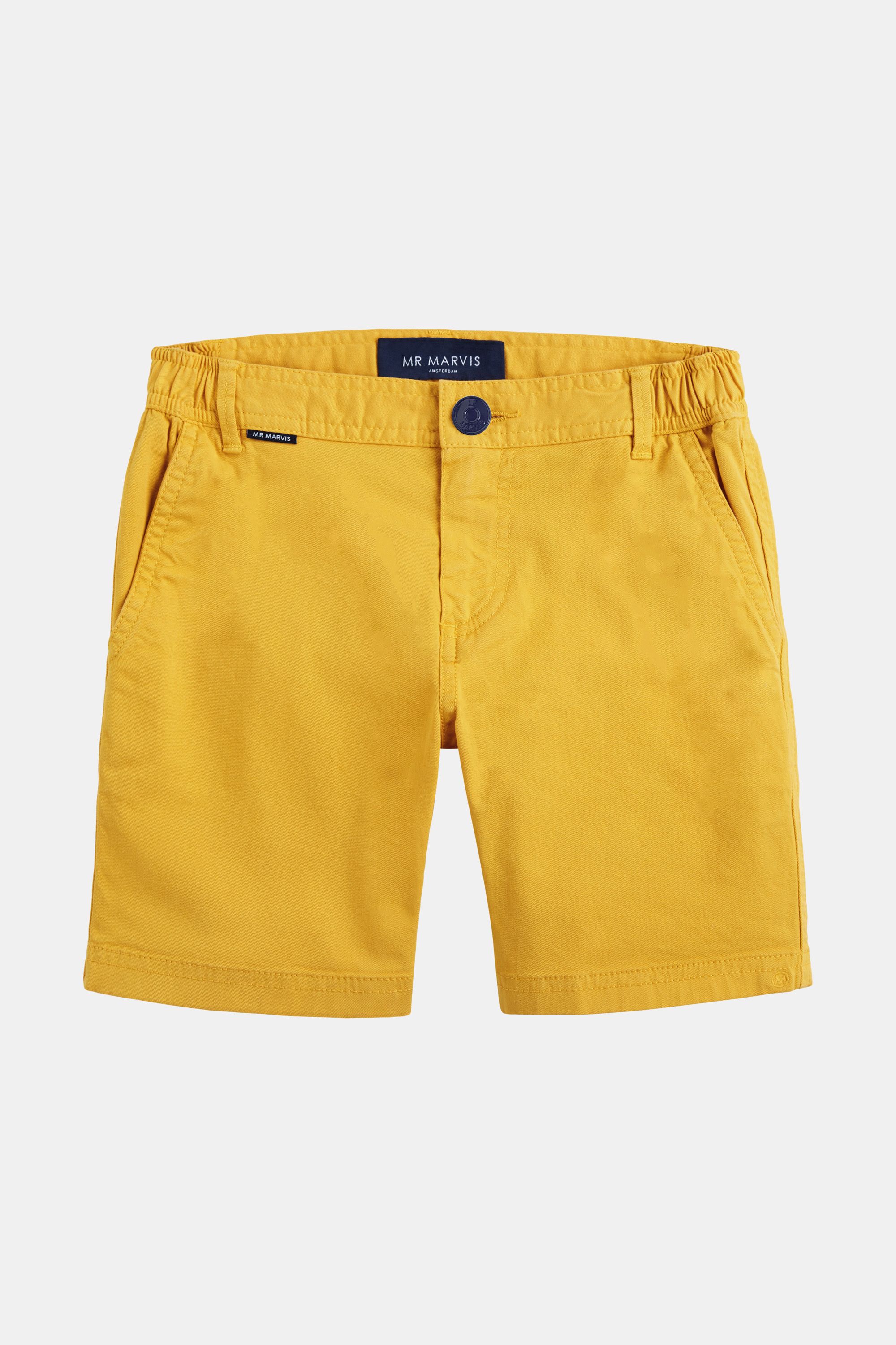 Jungen Chino-Shorts aus Stretch-Baumwolle in Gelb