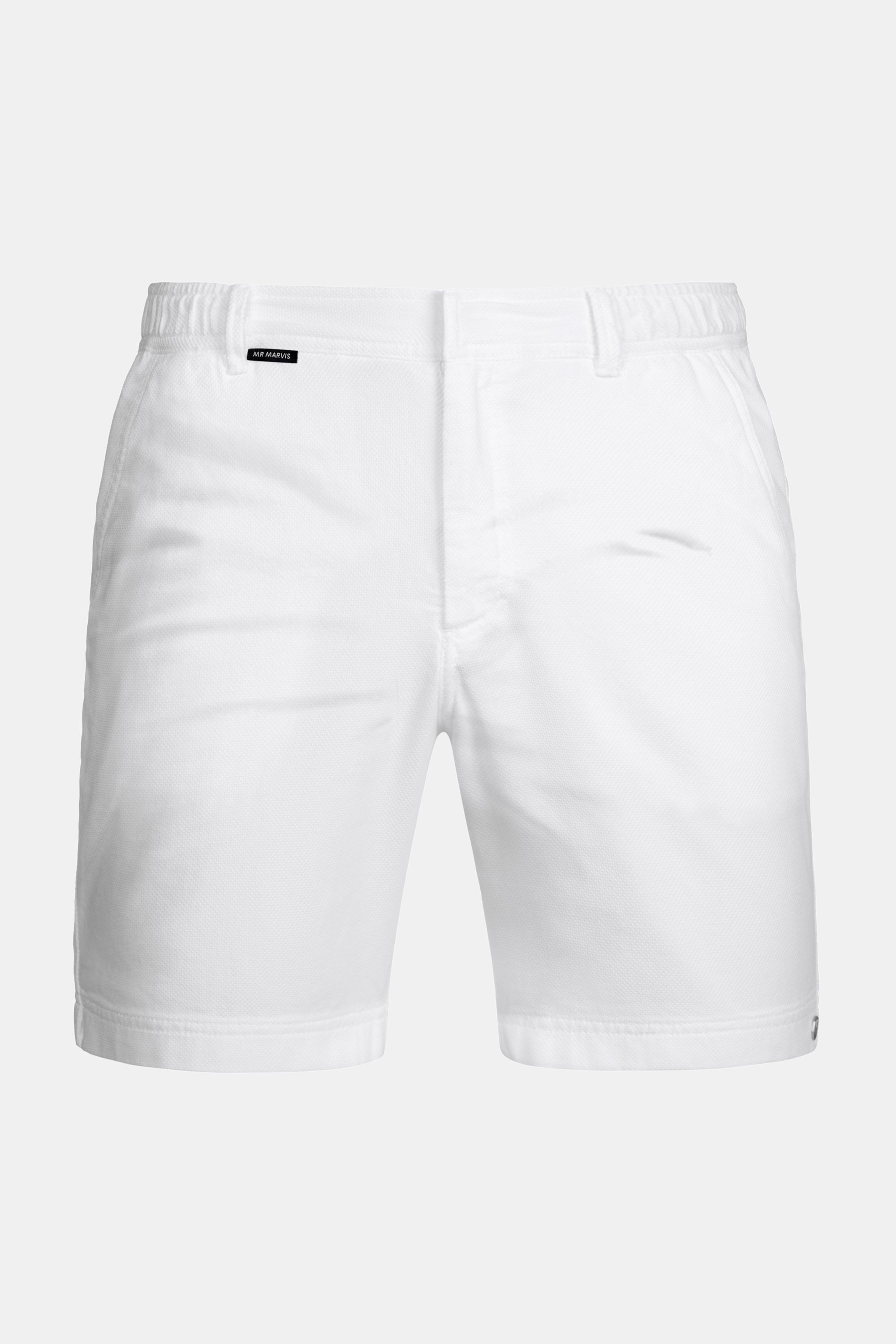 Short piqué pour homme en blanc