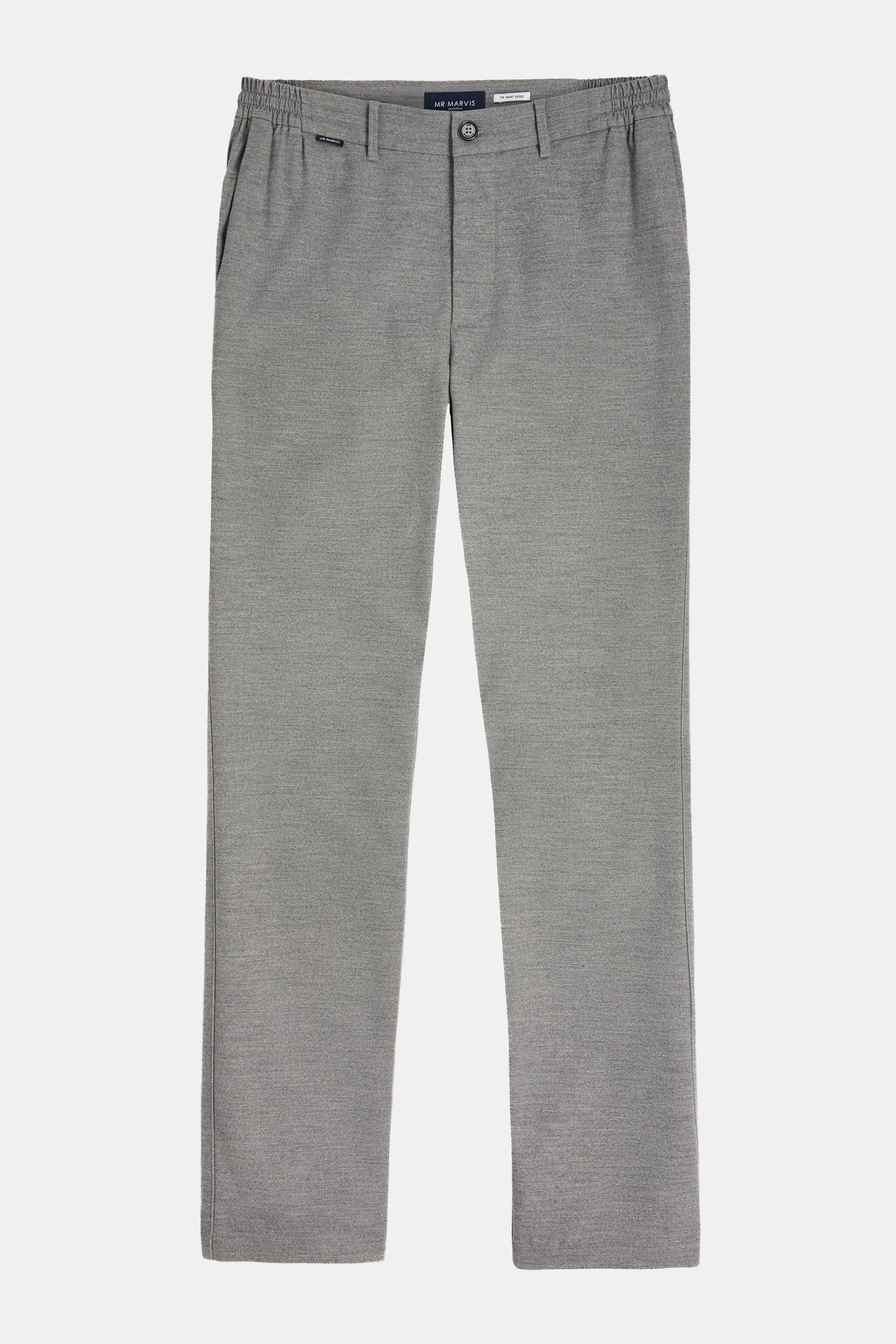 Mens stretch smart trousers with regular fit in grey