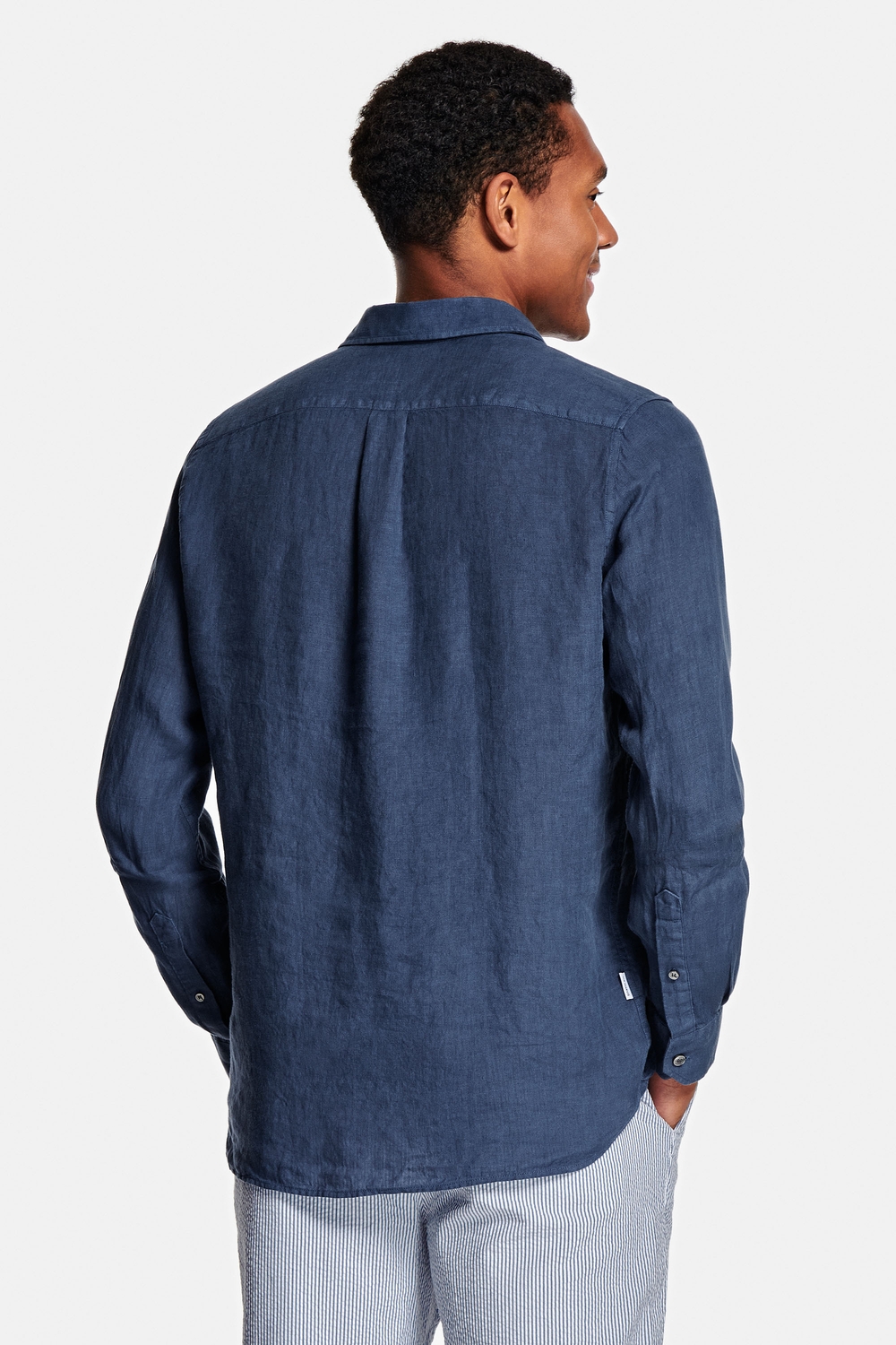 Kanpola Linnen overhemd voor heren, oversized, V-hals, korte Kanpola Linnen overhemd voor heren, oversized, V-hals, korte