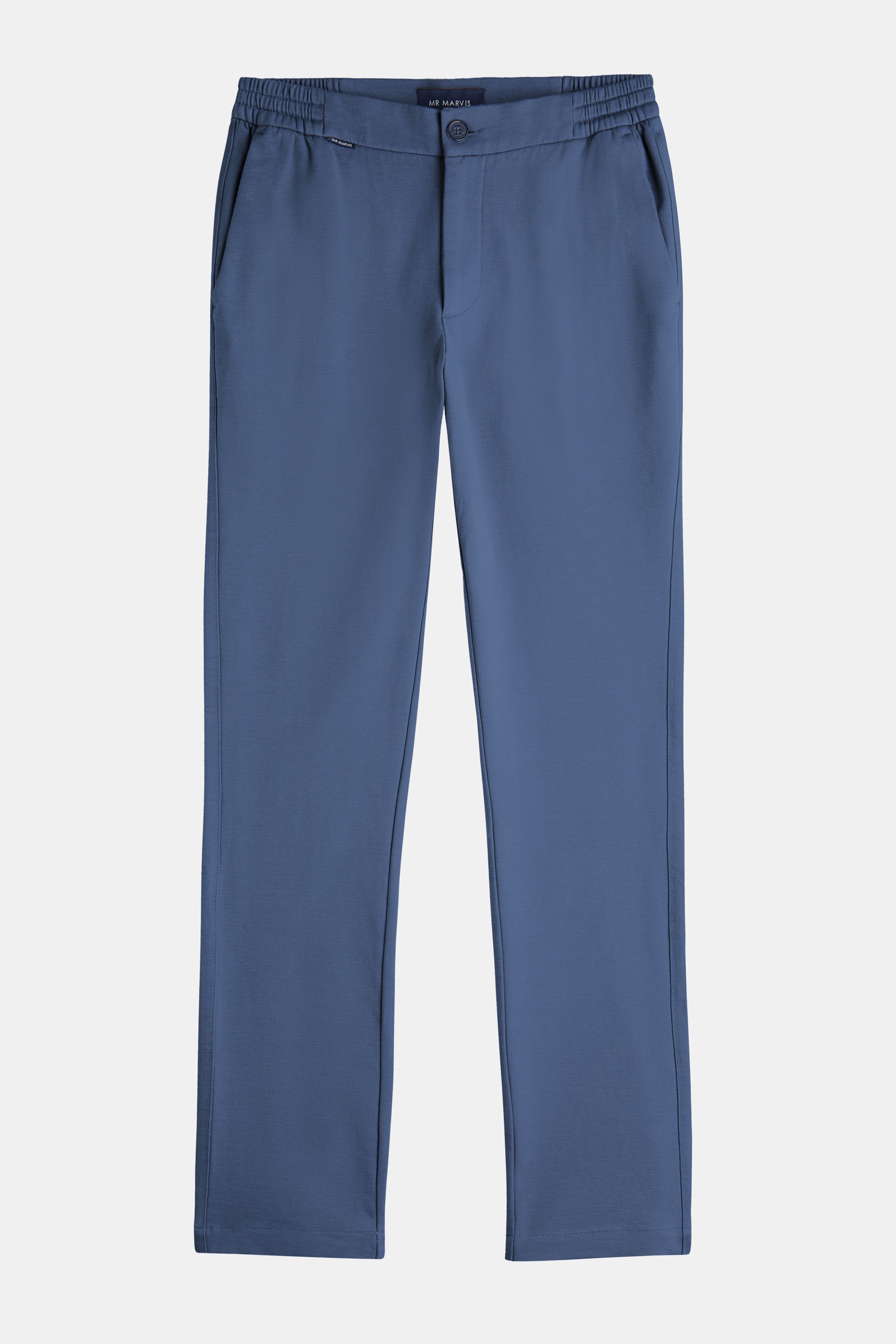 Mens stretch and soft trousers with regular fit in blue
