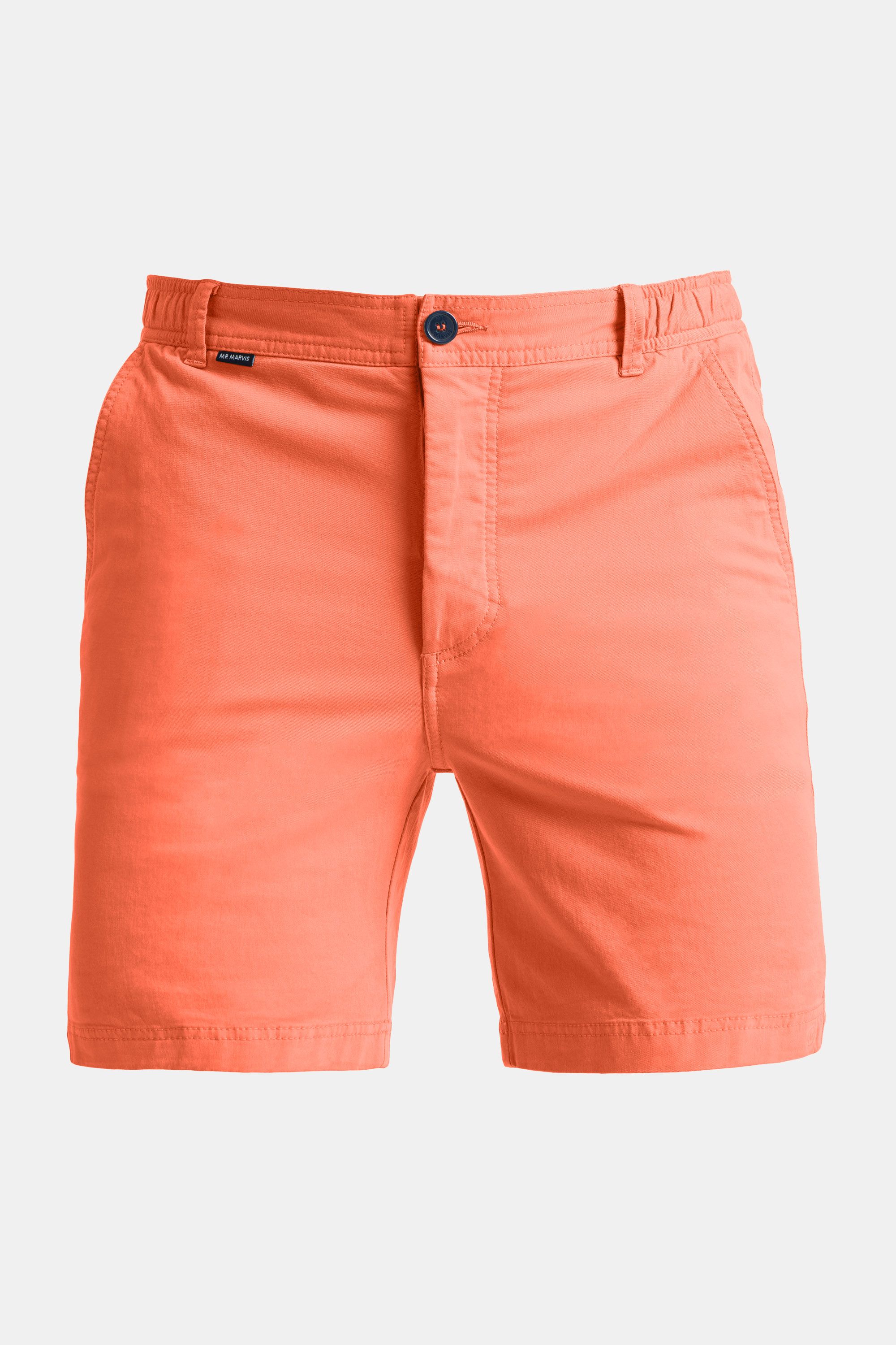 Herren Stretch-Chino-Shorts in leuchtendem Koralle