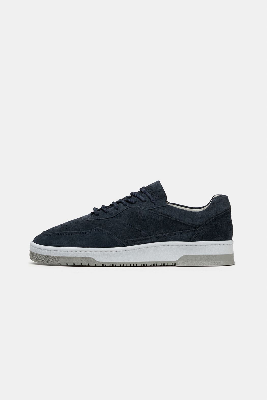Mens suede sneakers in black blue