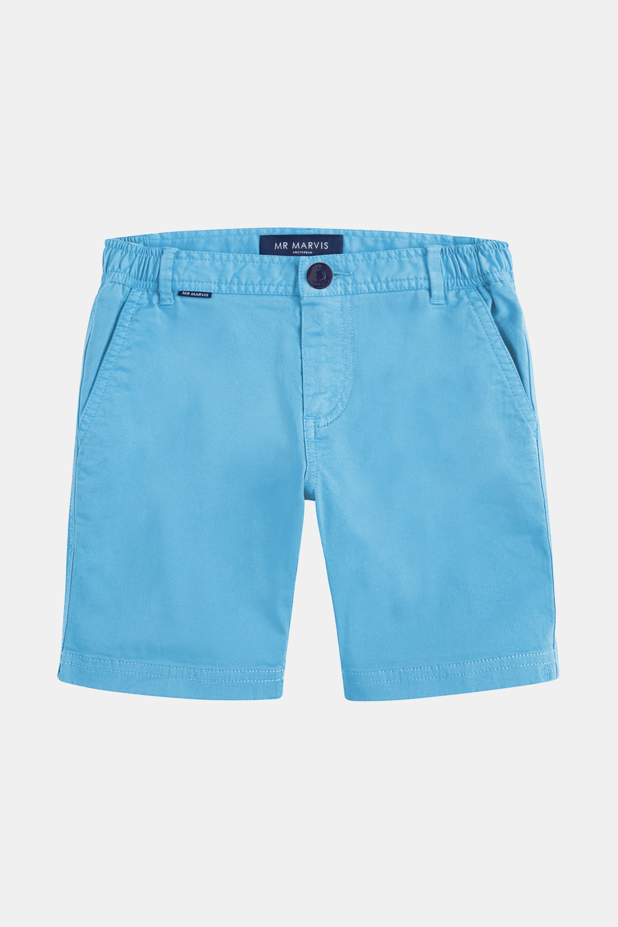 Jungen Chino-Shorts aus Stretch-Baumwolle in frischem Blau