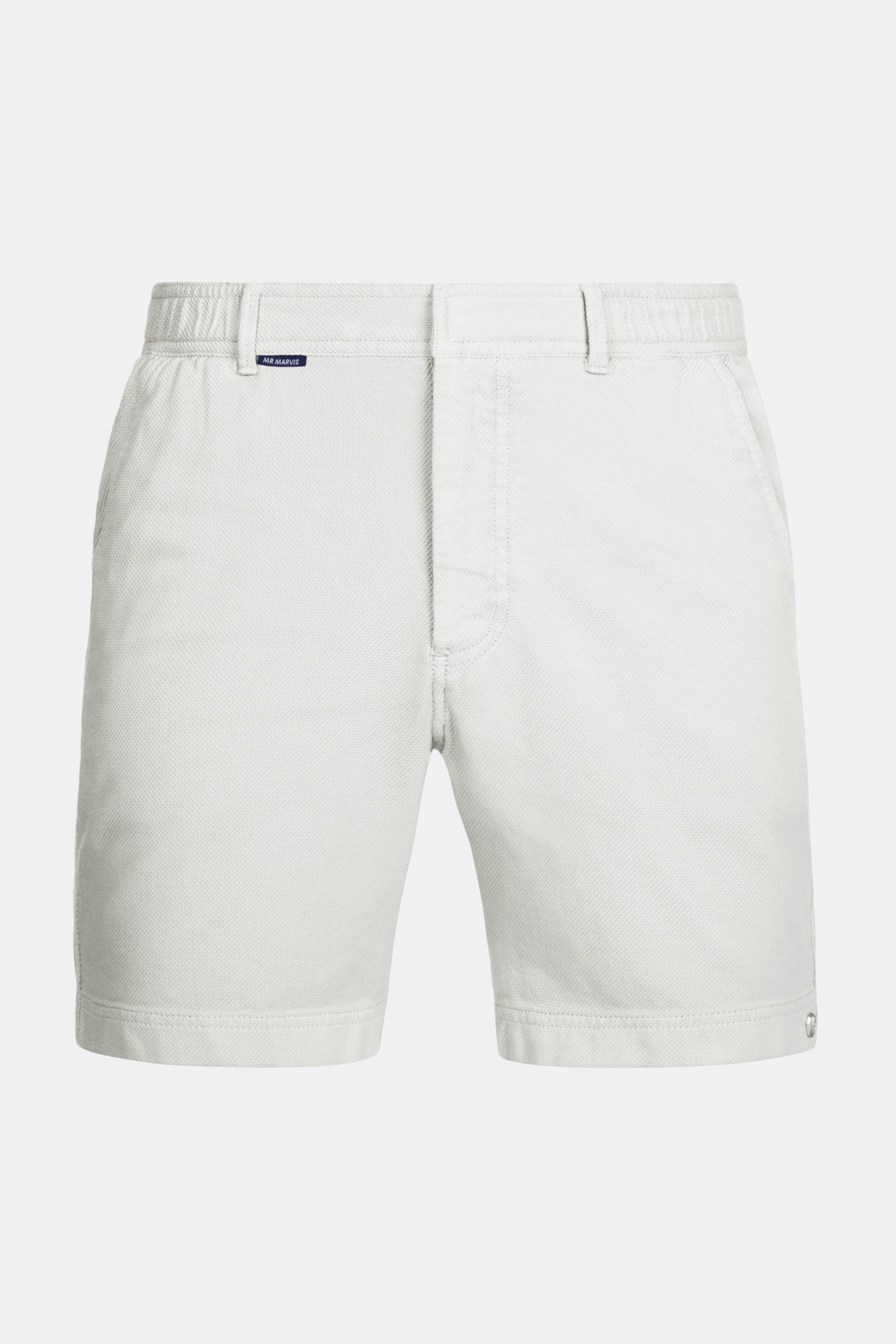 Shorts in piqué da uomo in off-white