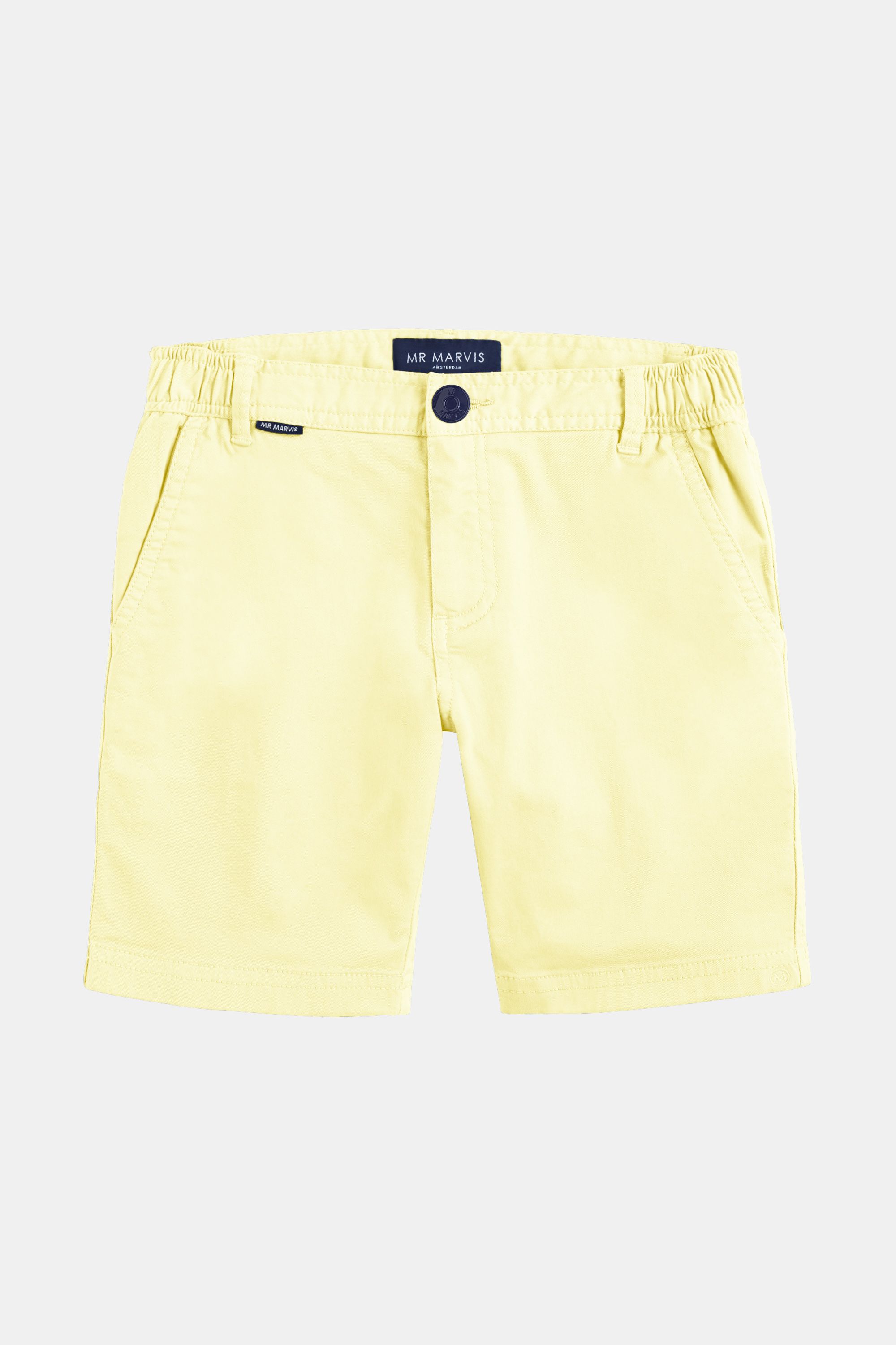 Jungen Chino-Shorts aus Stretch-Baumwolle in sanftem Gelb