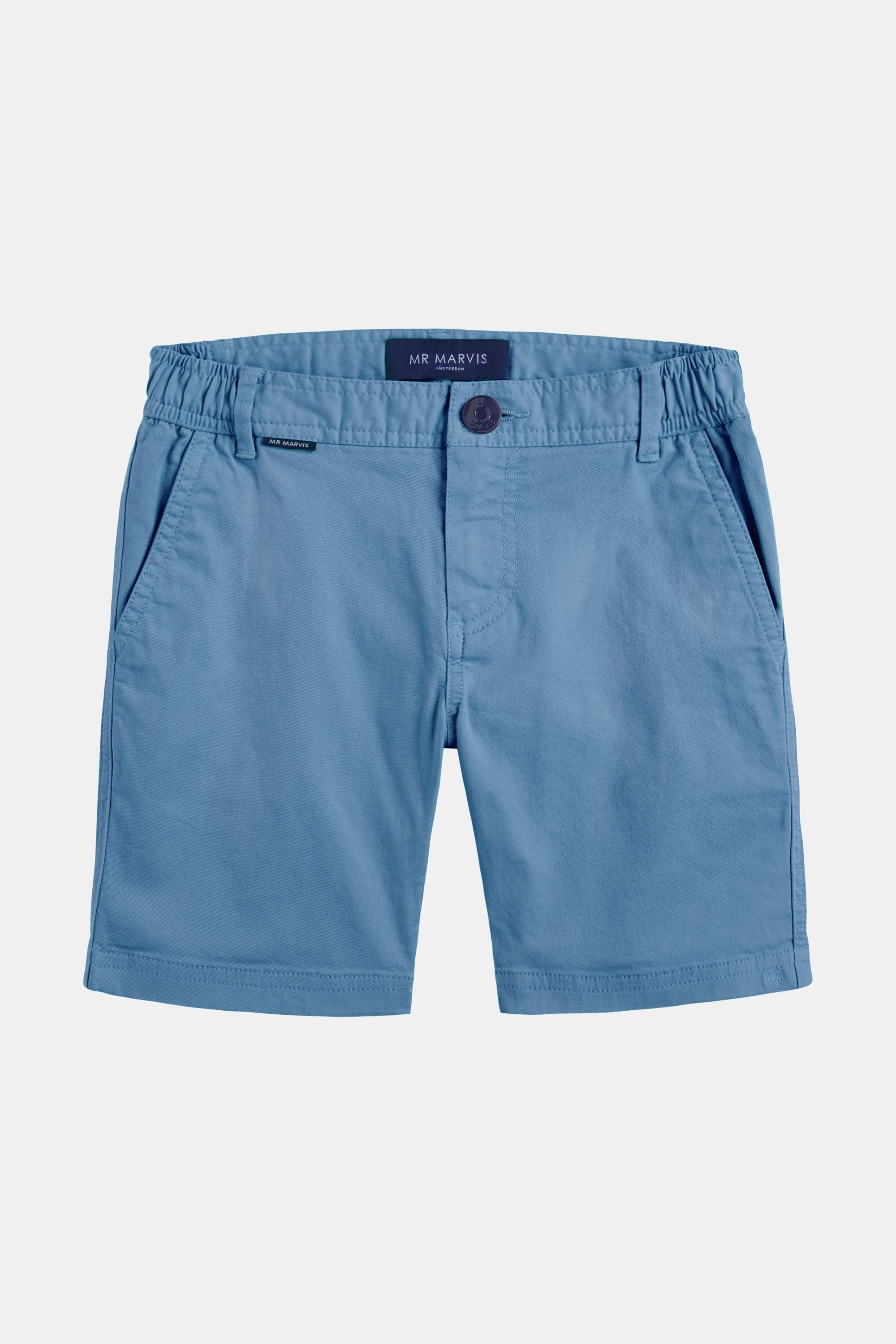 Jungen Chino-Shorts aus Stretch-Baumwolle in Blau