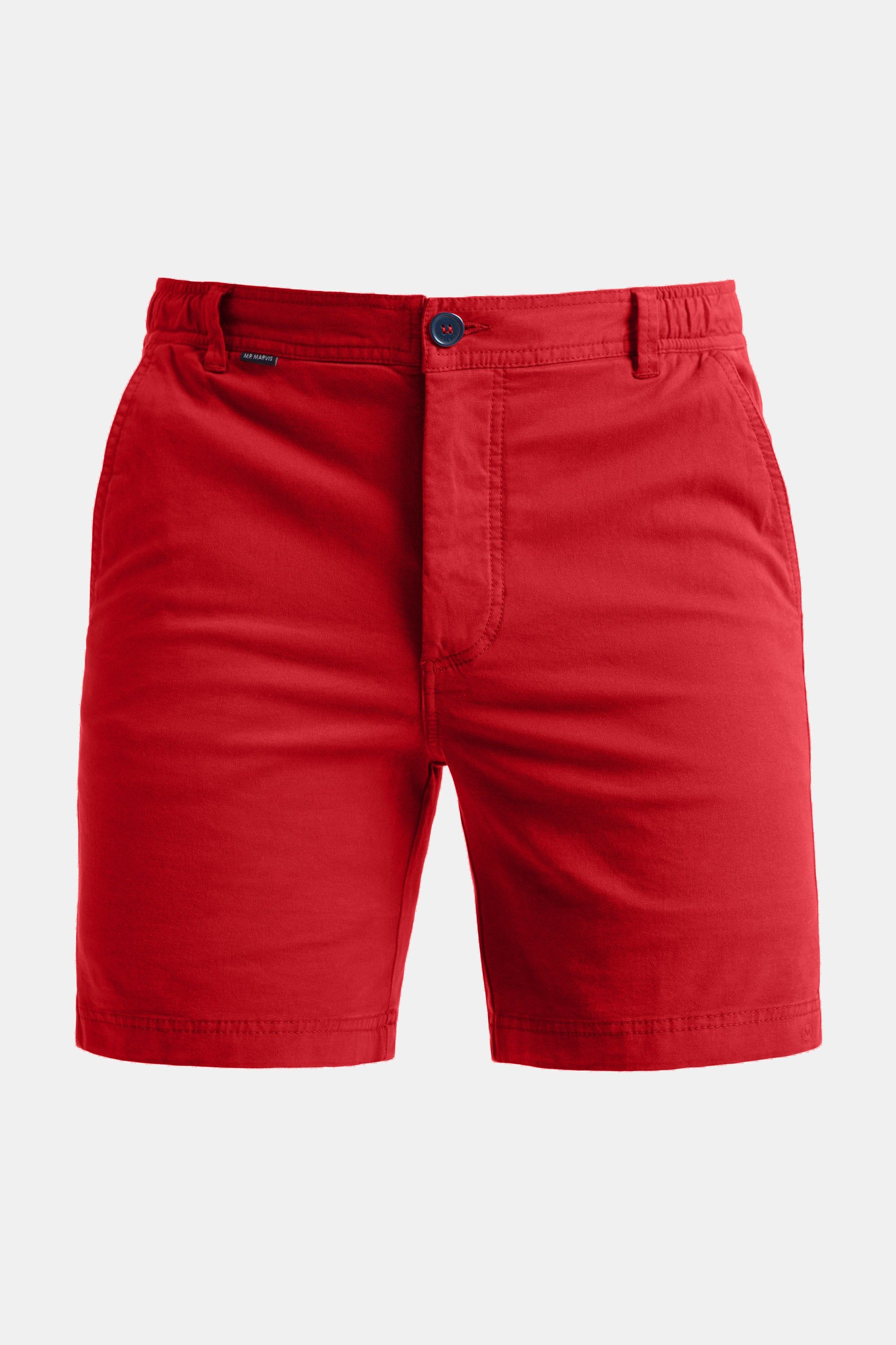 Shorts chino stretch da uomo in rosso