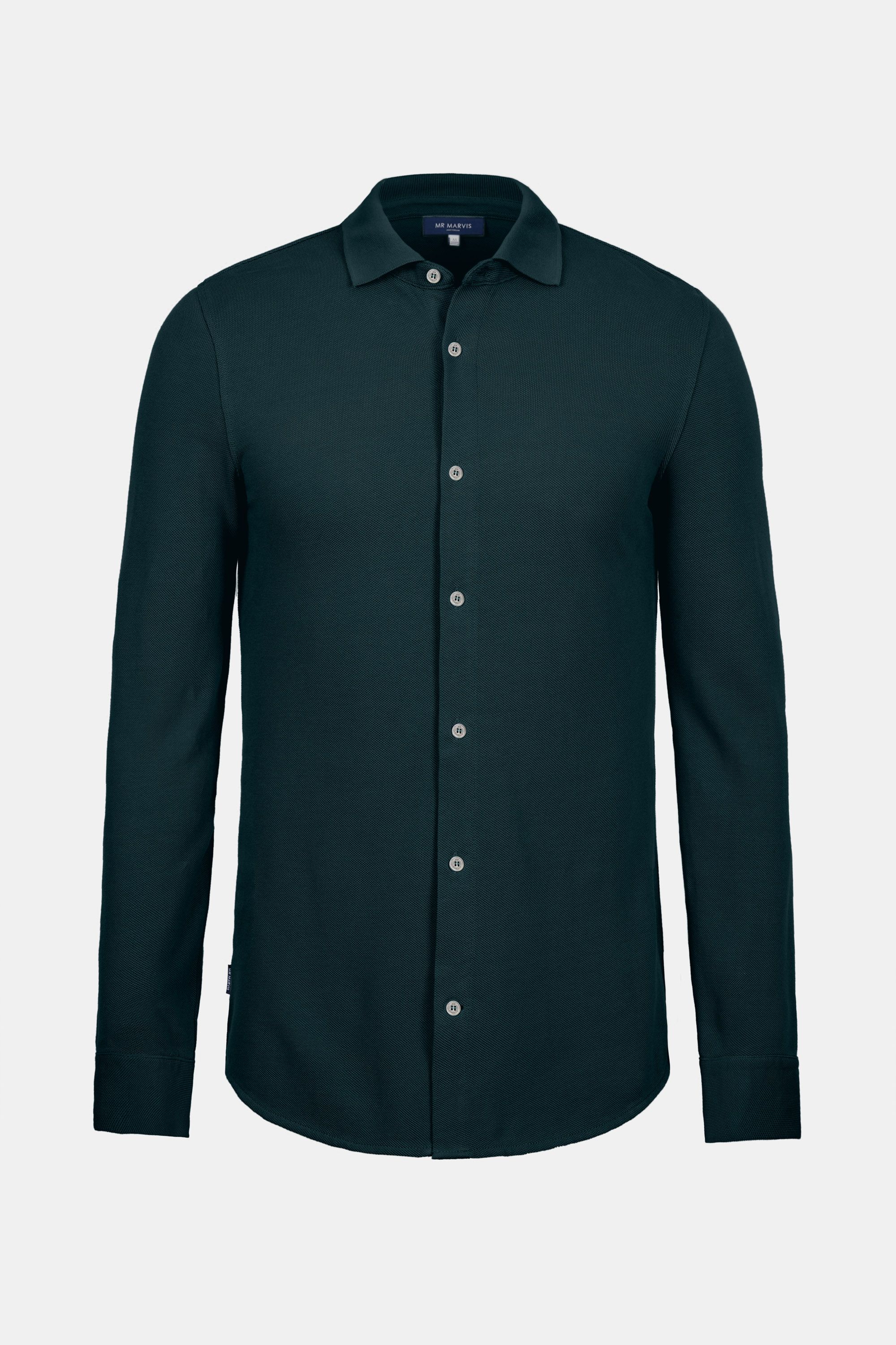 Mens piqué shirt with regular fit in classic green