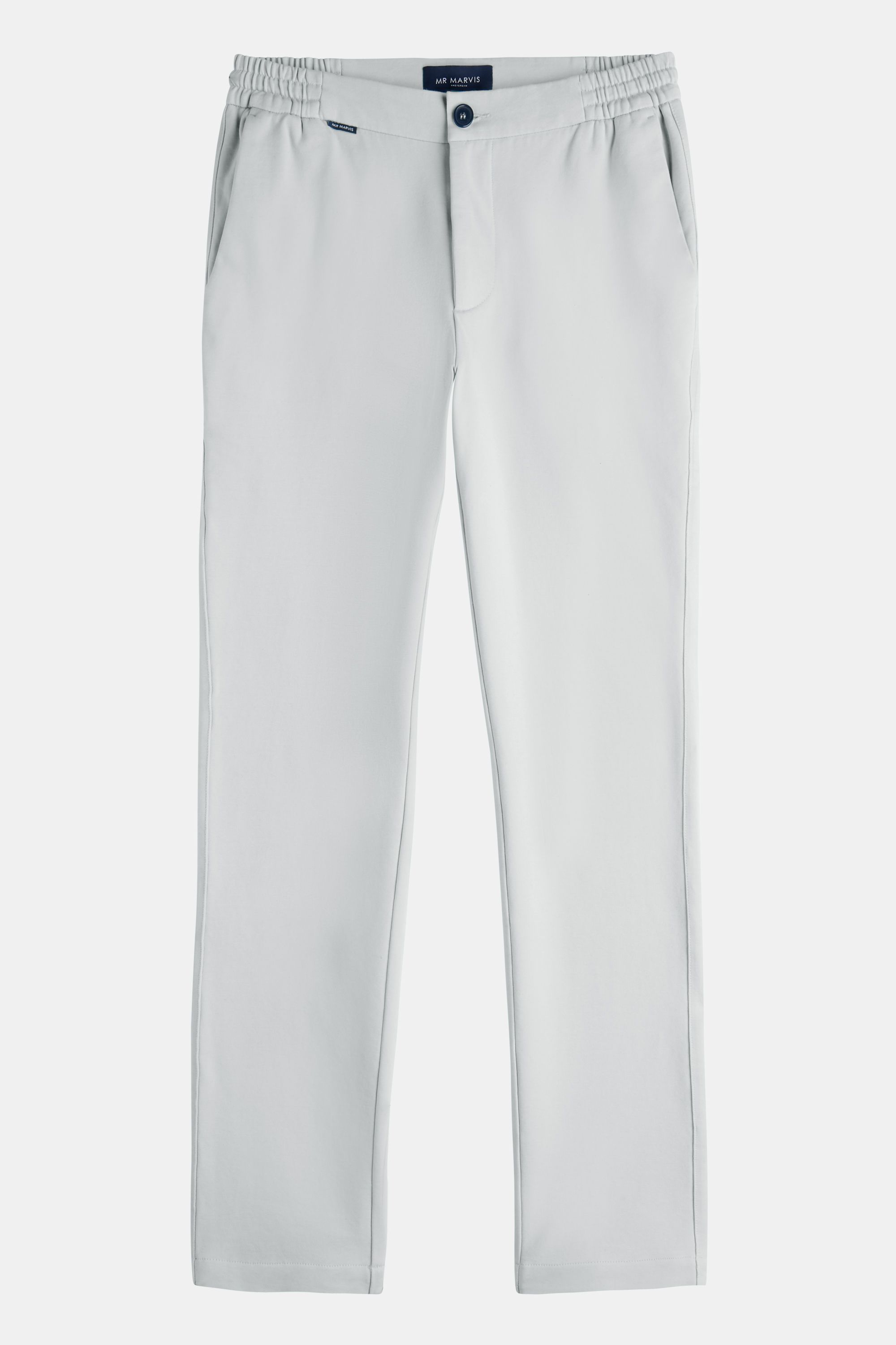 Mens stretch and soft trousers with regular fit in light grey