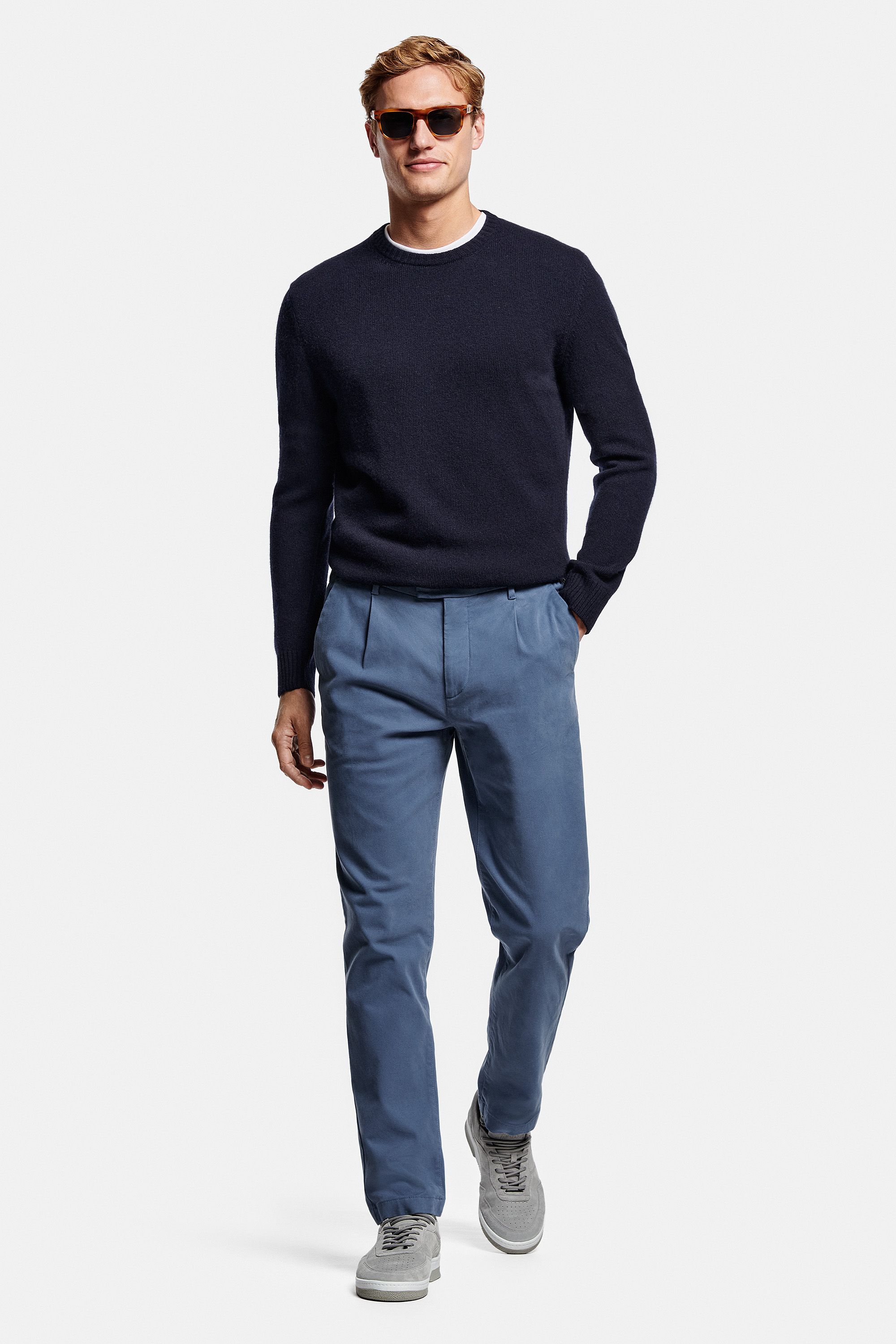 Deeps * The Wool Pullover, Kingfishers * The Heavy Classics, Oysters * The Suede Sneakers
