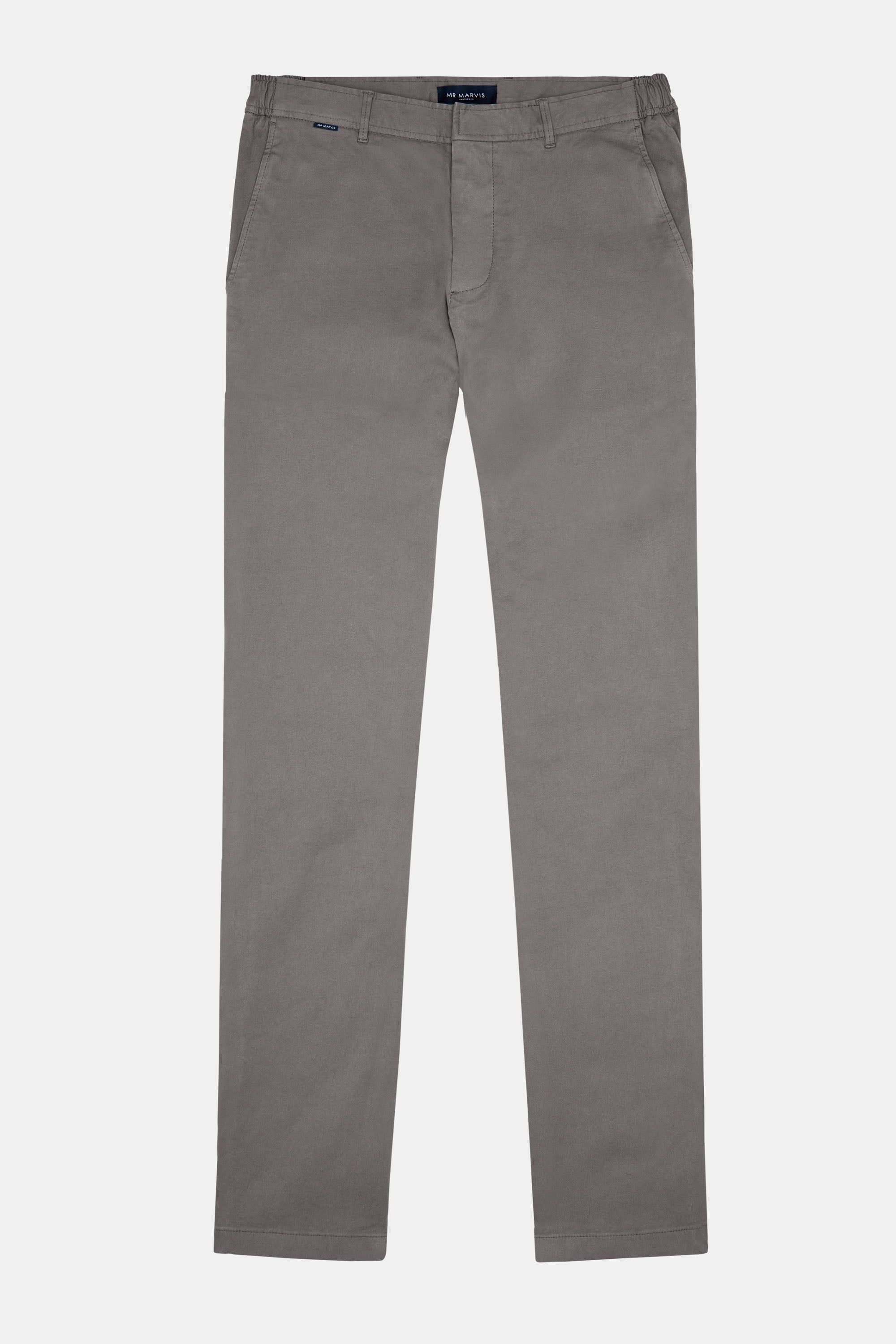 Herren warme Winter-Chinos mit Tapered-Schnitt in Klassikgrau