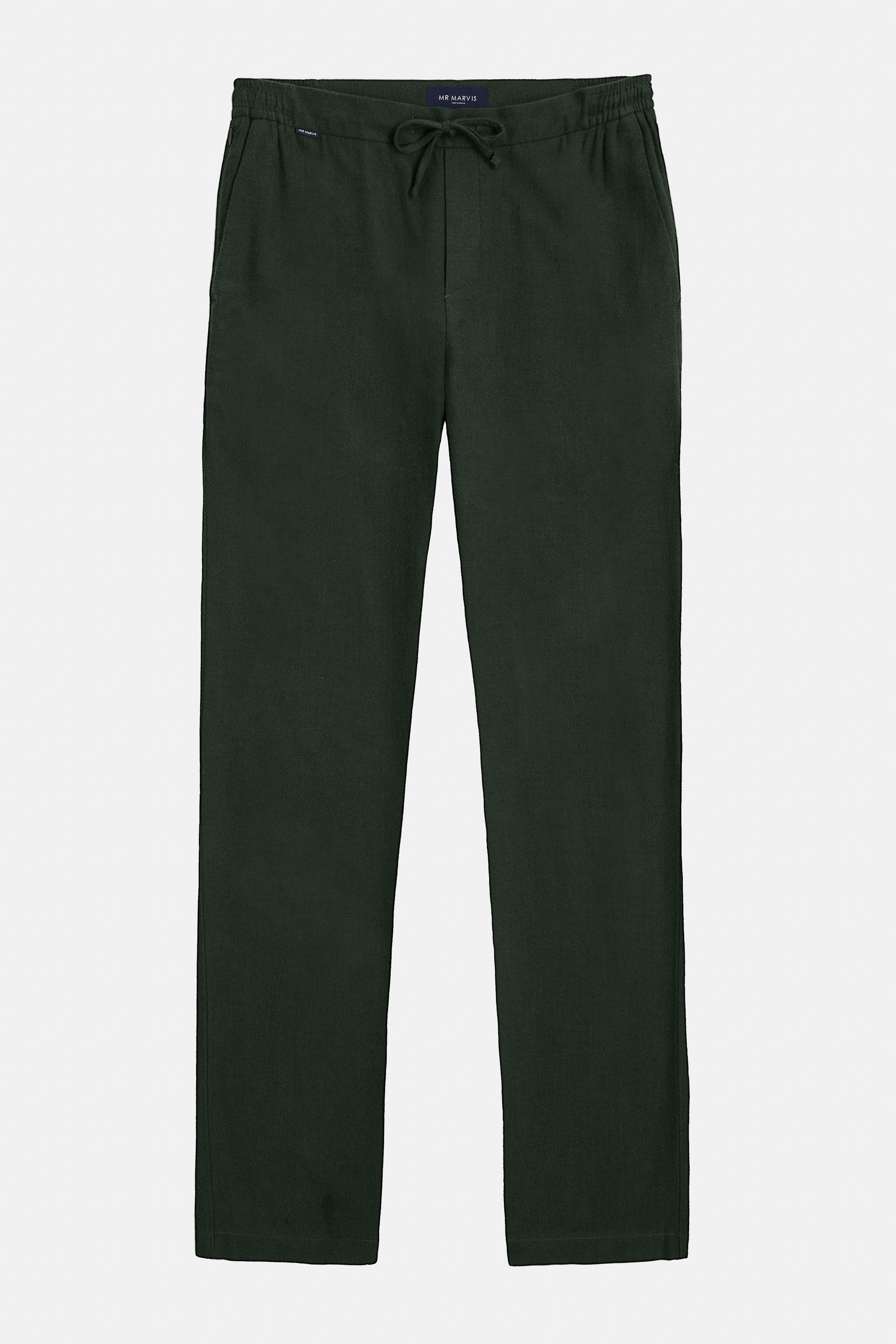 Pantalon de pyjama en flanelle pour homme en vert foncé